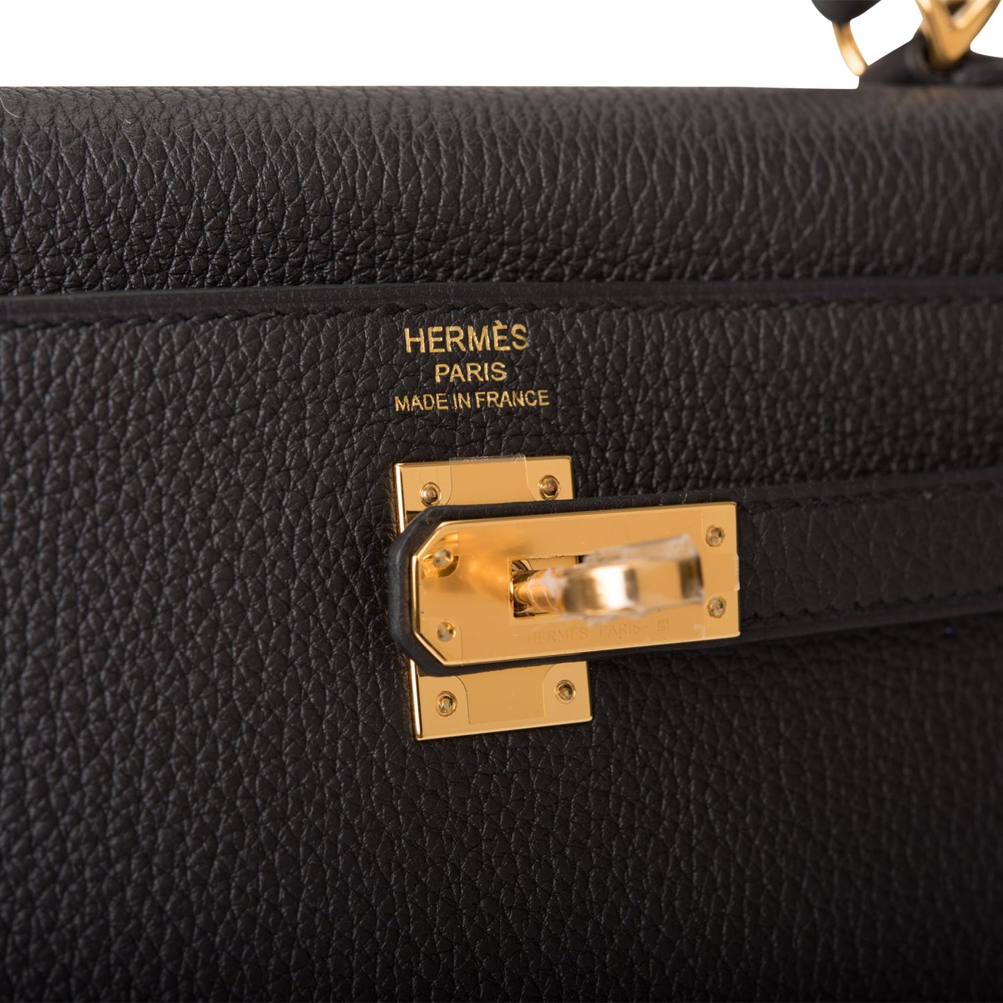 Hermes Kelly 25 Retourne Black Togo Gold Hardware