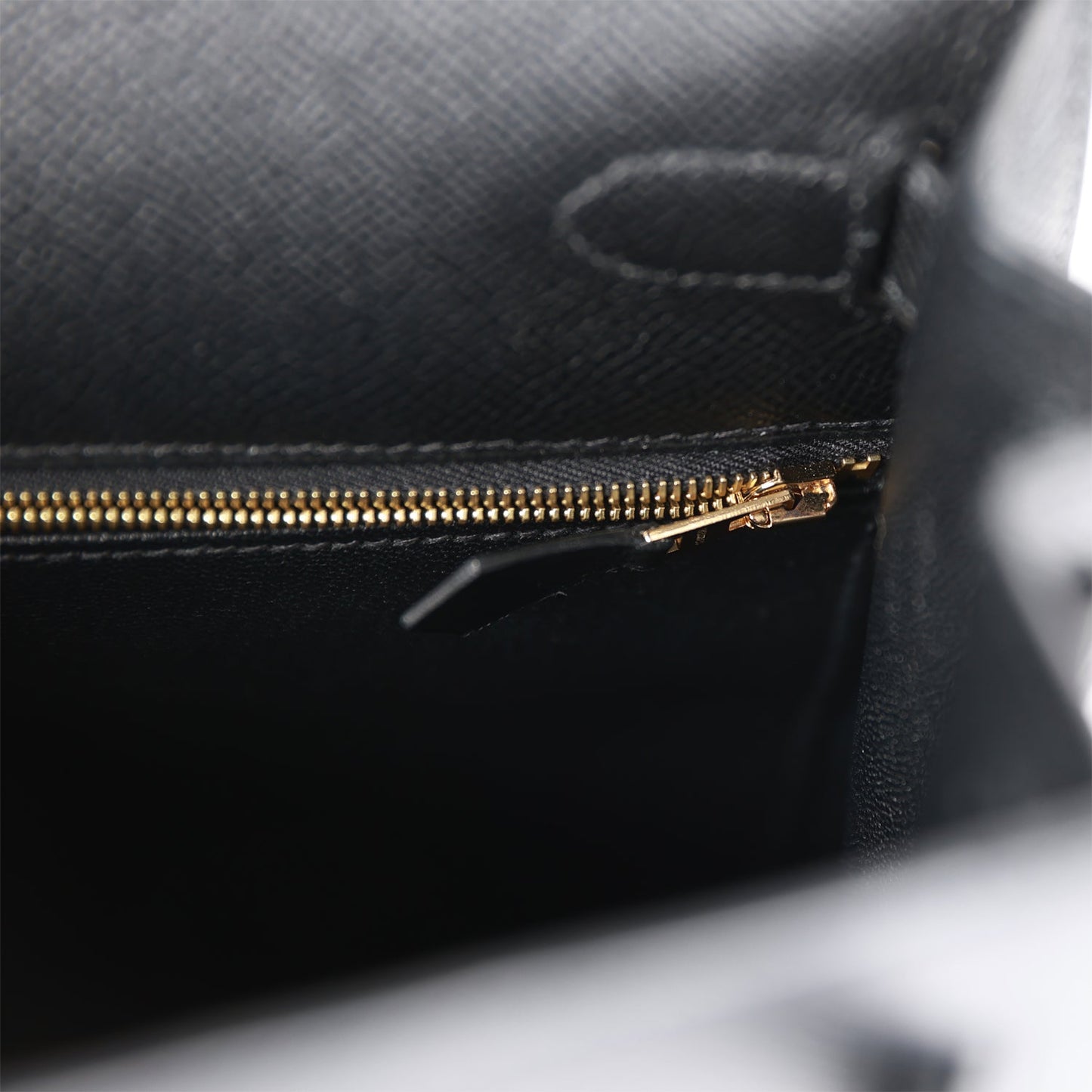 Hermes Kelly 28 Sellier Black Epsom Gold Hardware