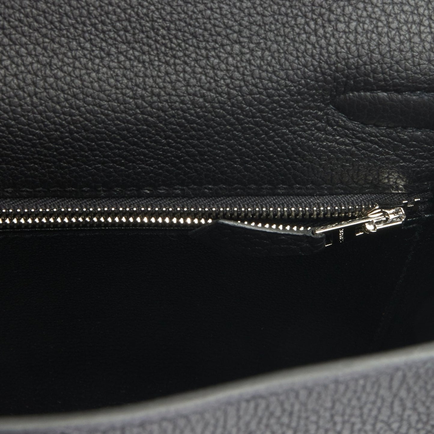 Hermes Kelly 25 Retourne Black Togo Palladium Hardware
