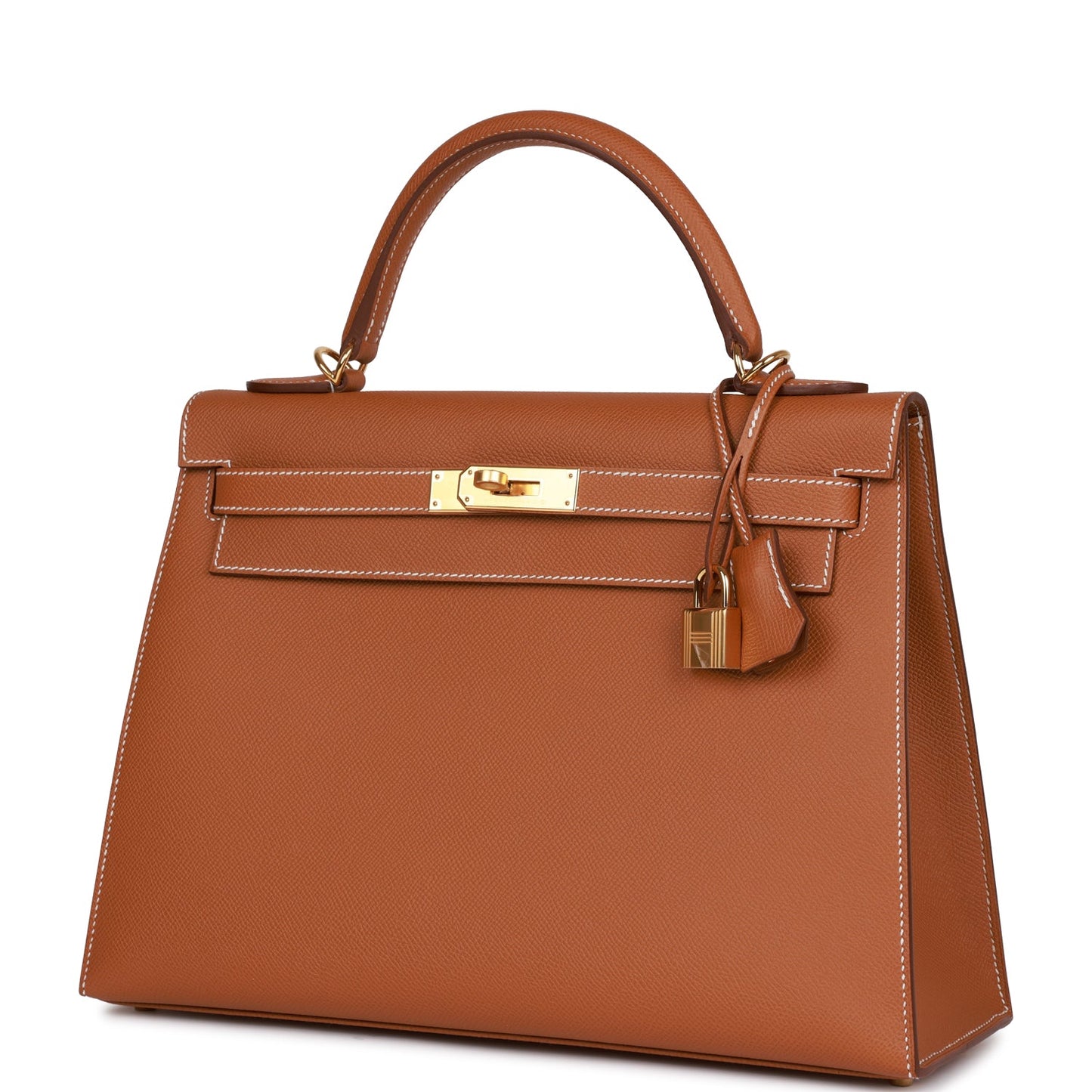 Hermes Kelly 32 Sellier Gold Epsom Gold Hardware