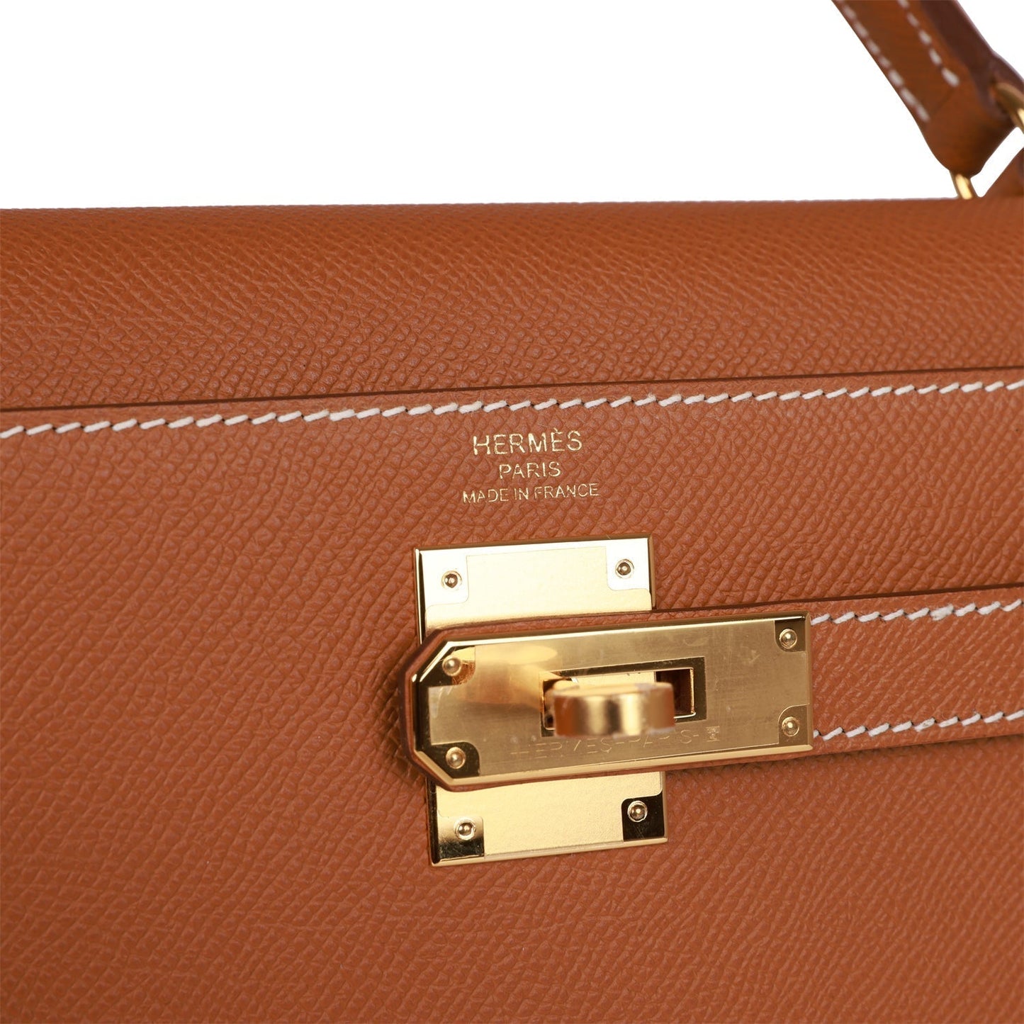 Hermes Kelly 32 Sellier Gold Epsom Gold Hardware
