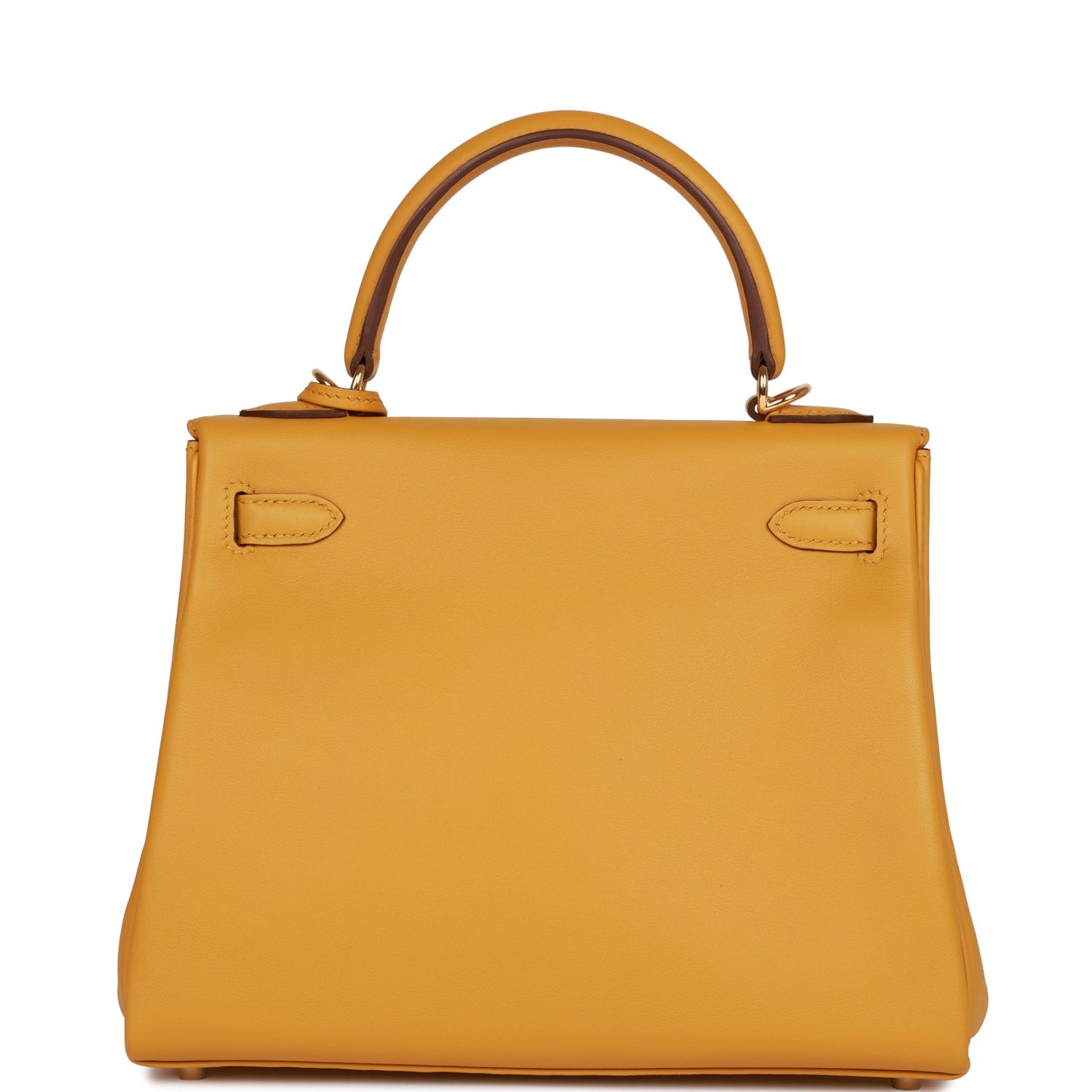 Hermes Kelly 25 Retourne Jaune Ambre Swift Gold Hardware