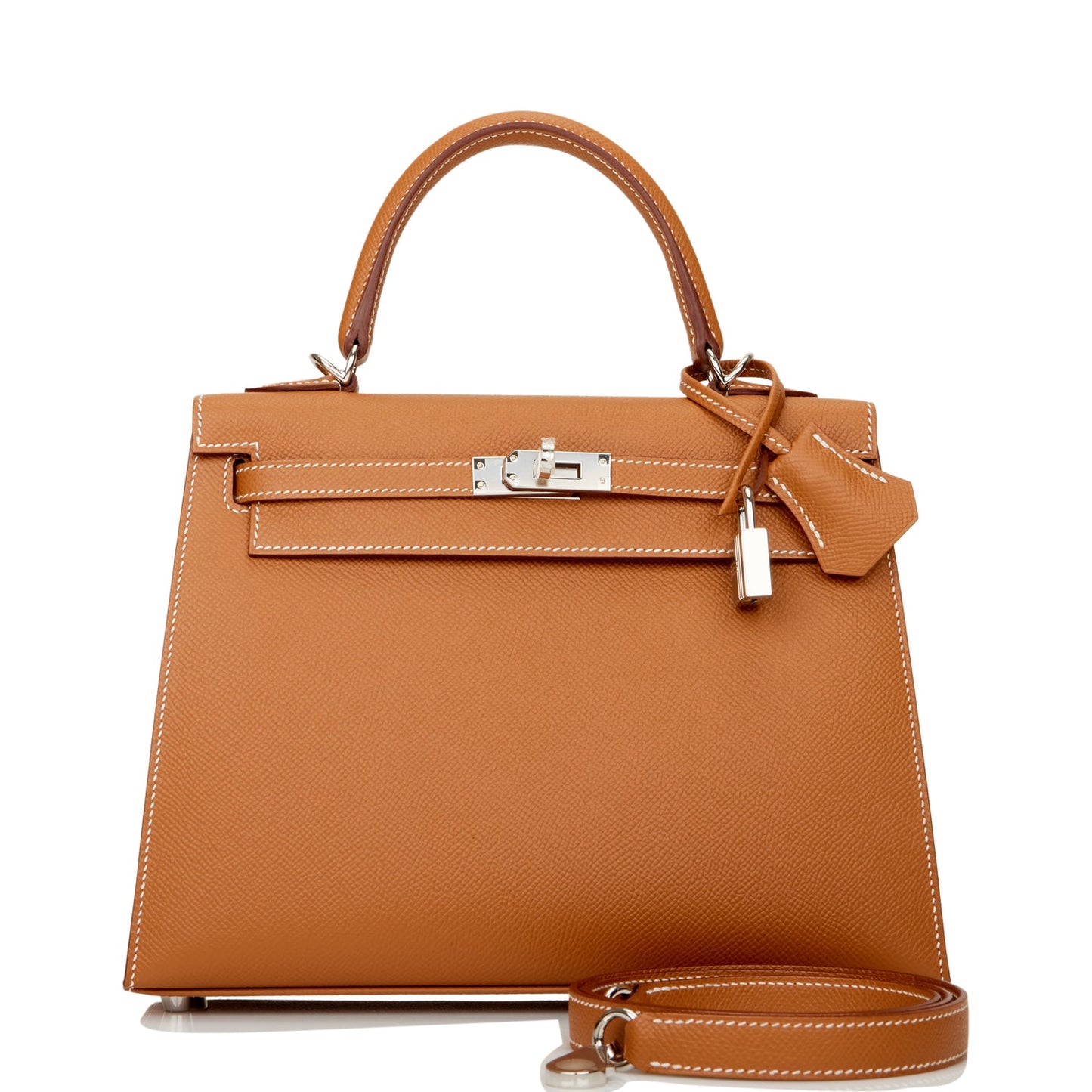 Hermes Kelly 25 Sellier Gold Epsom Palladium Hardware