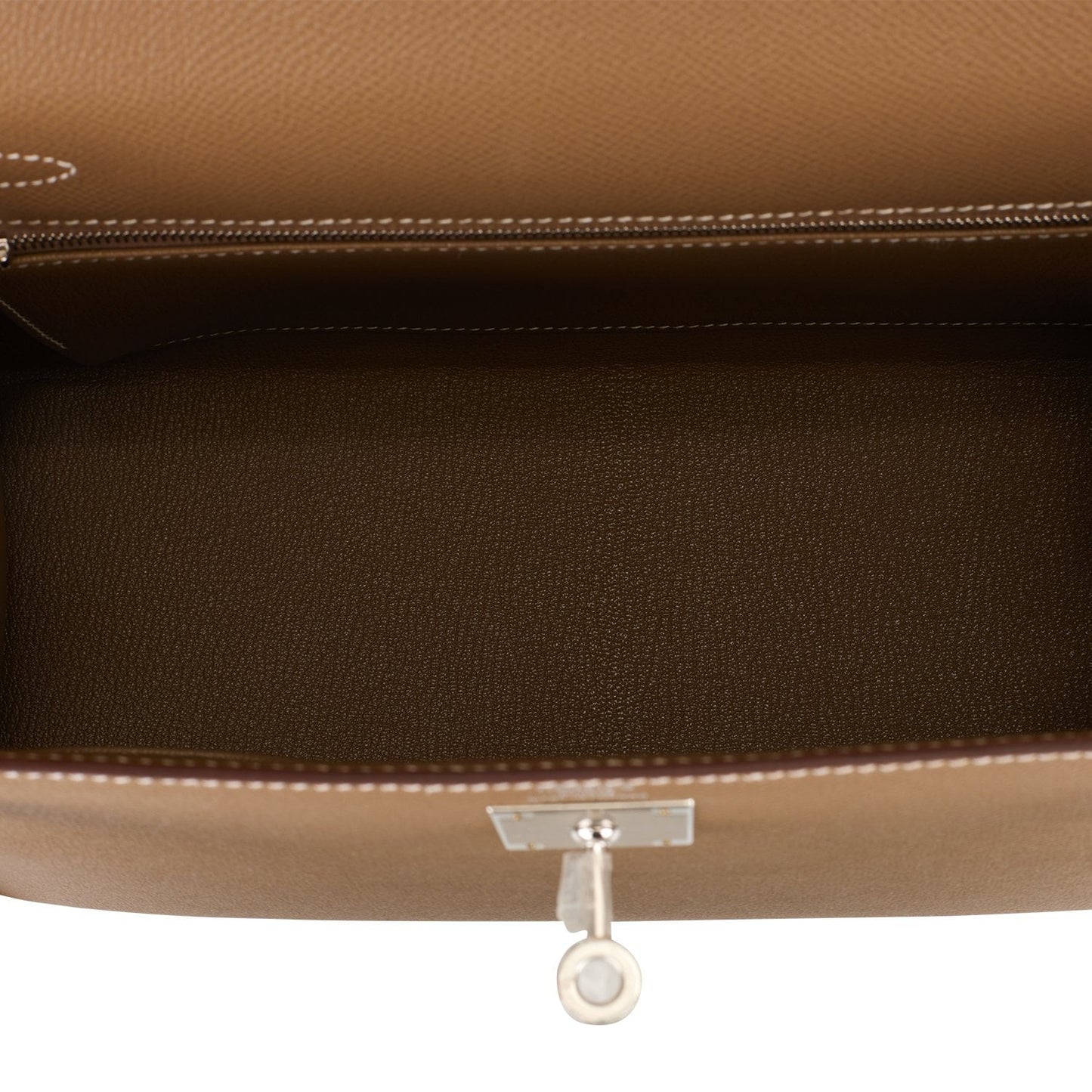 Hermes Kelly 28 Sellier Etoupe Epsom Palladium Hardware