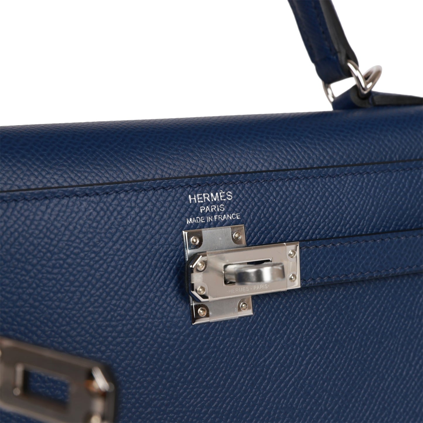 Hermes Kelly 25 Sellier Bleu Saphir Epsom Palladium Hardware