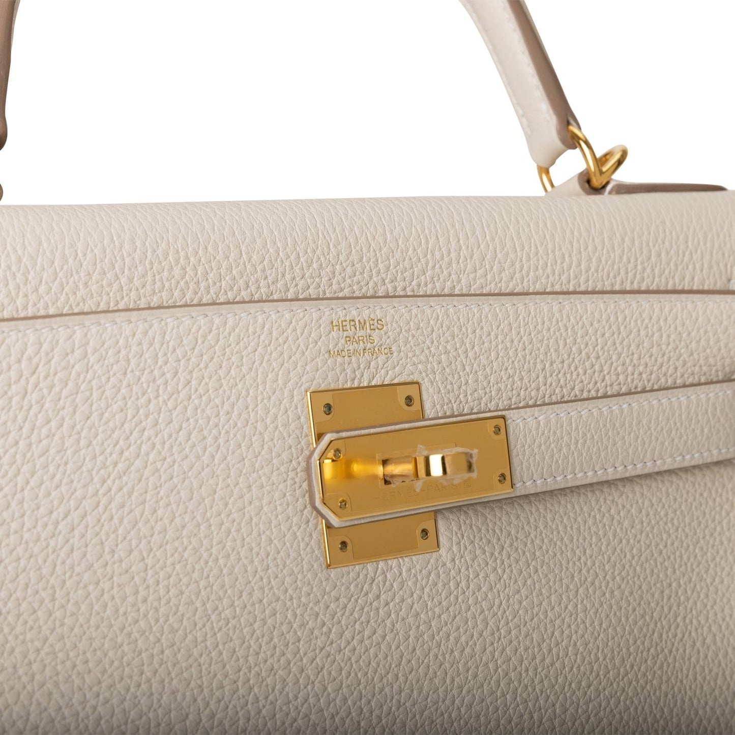 Hermes Kelly 28 Retourne Craie Togo Gold Hardware