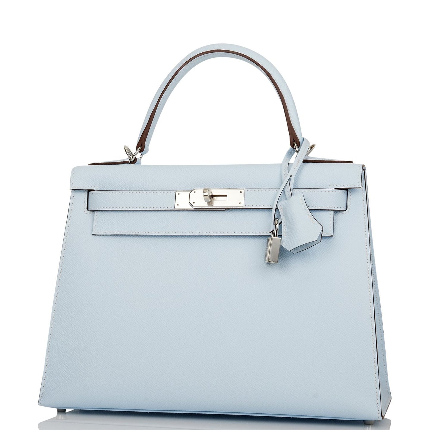Hermes Kelly 28 Sellier Bleu Brume Epsom Palladium Hardware