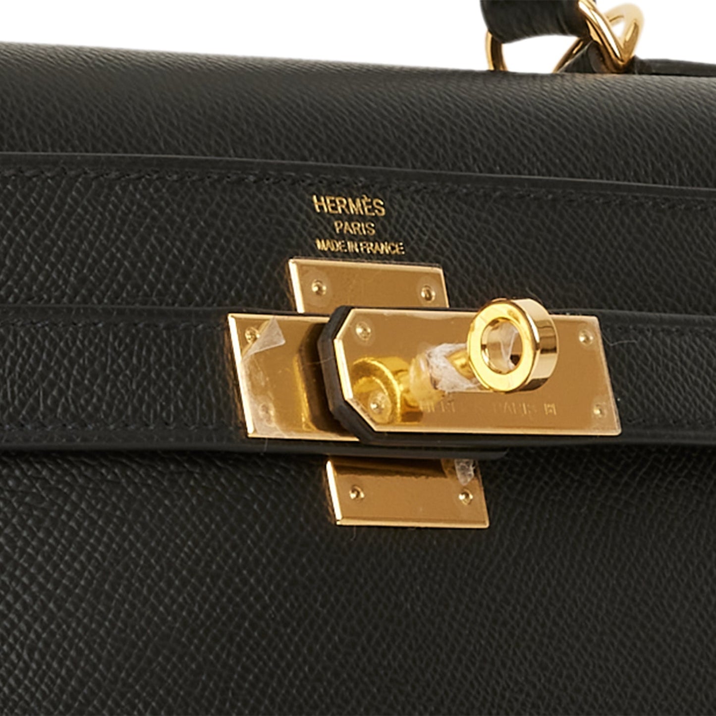 Hermes Kelly 28 Sellier Black Epsom Gold Hardware