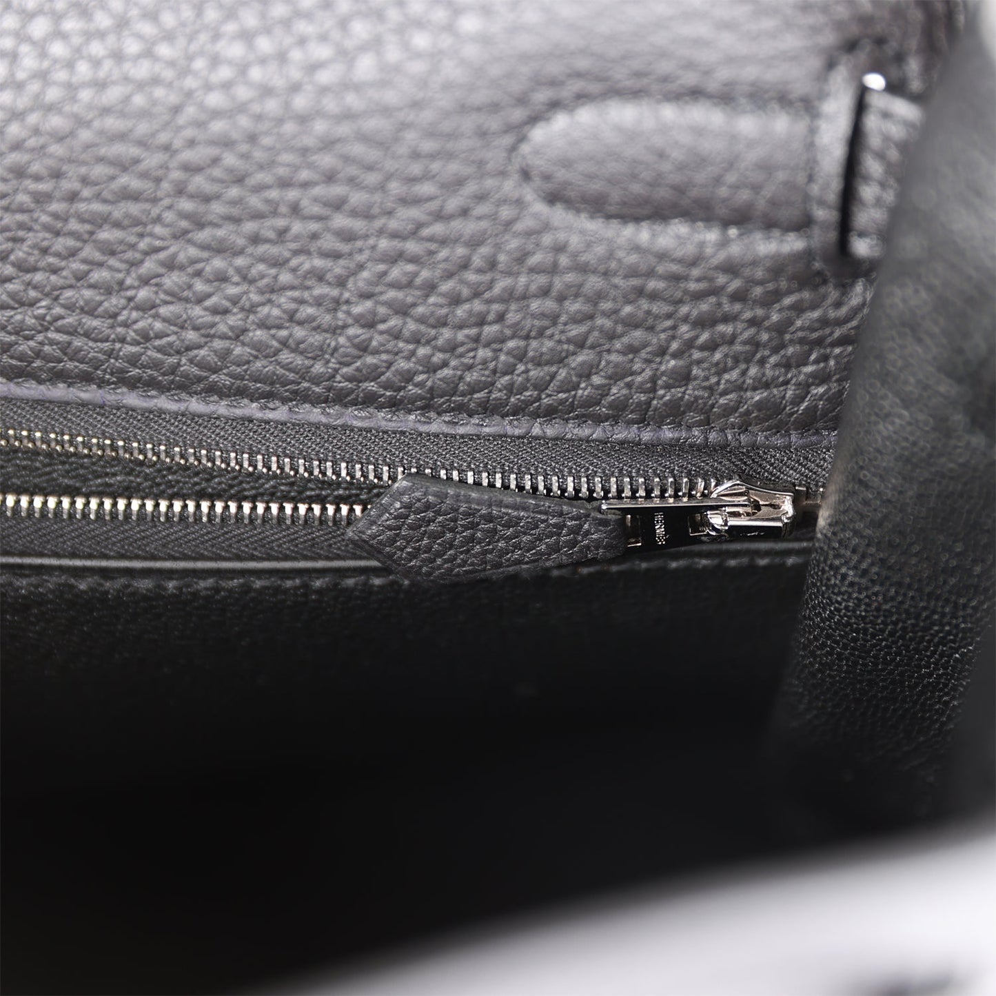 Hermes Kelly 32cm Retourne Black Togo Palladium Hardware