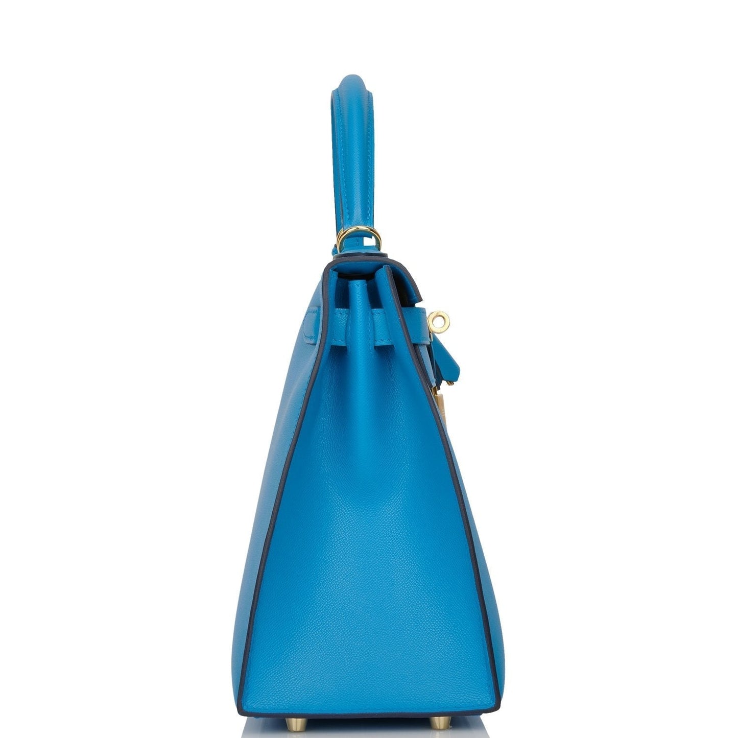 Hermes Kelly 28 Sellier Bleu Frida Epsom Gold Hardware