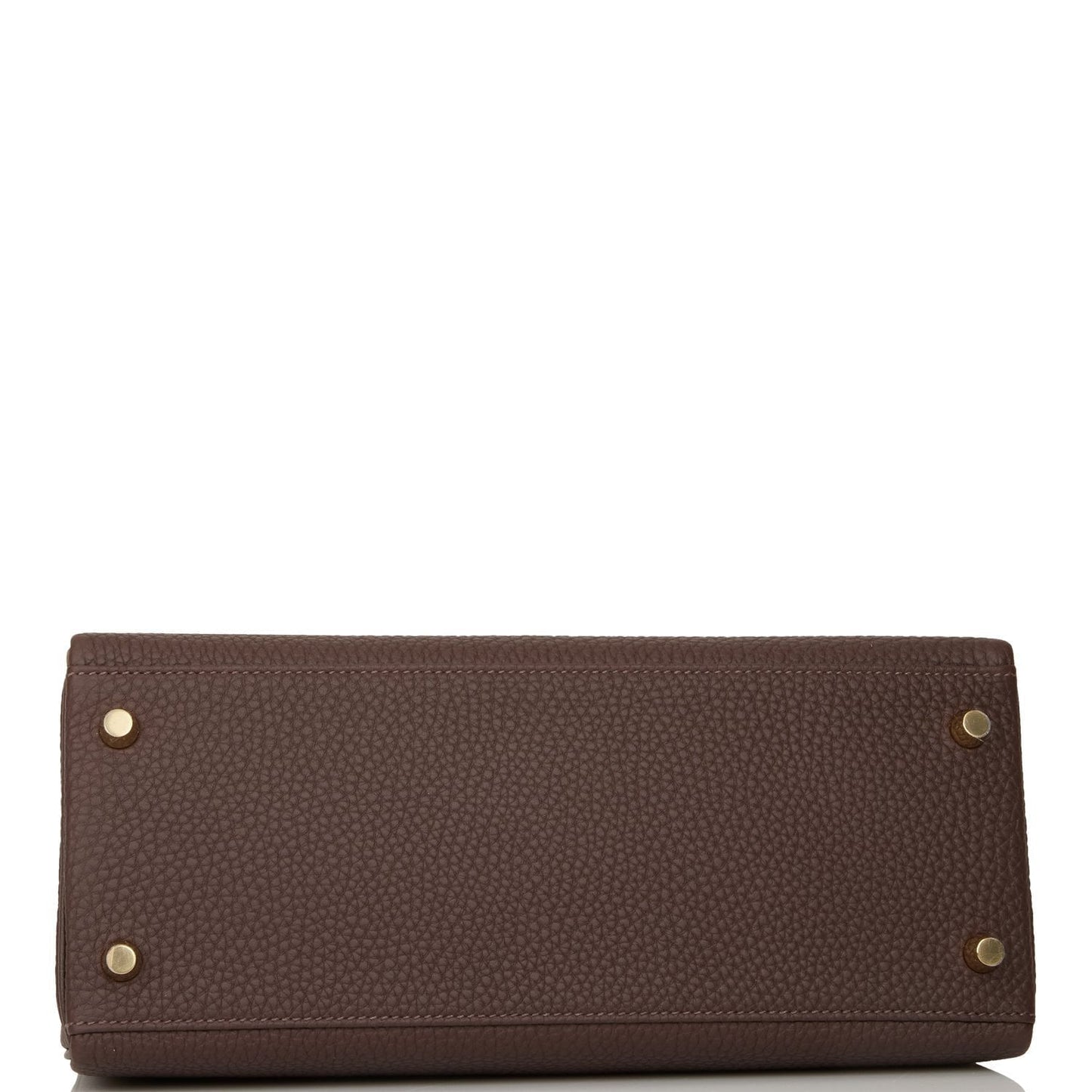 Hermes Kelly 28 Retourne Chocolate Togo Gold Hardware