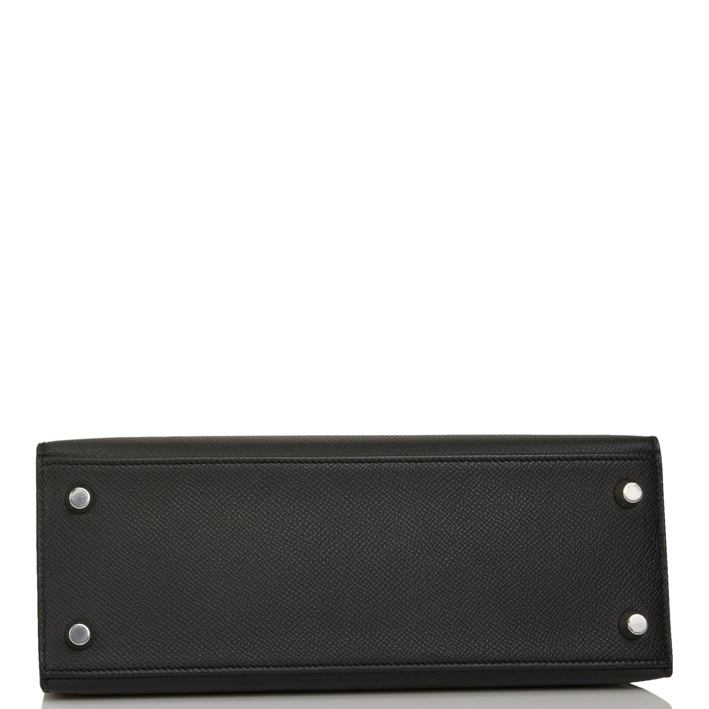 Hermes Kelly 25 Sellier Black Epsom Palladium Hardware