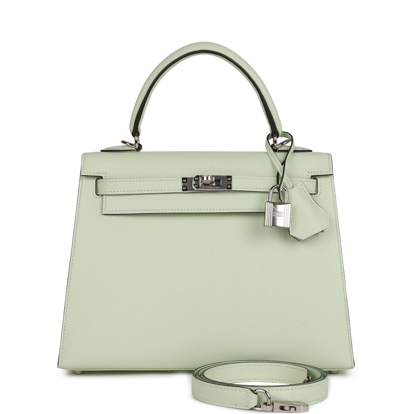 Hermes Kelly 25 Sellier Vert Fizz Epsom Palladium Hardware