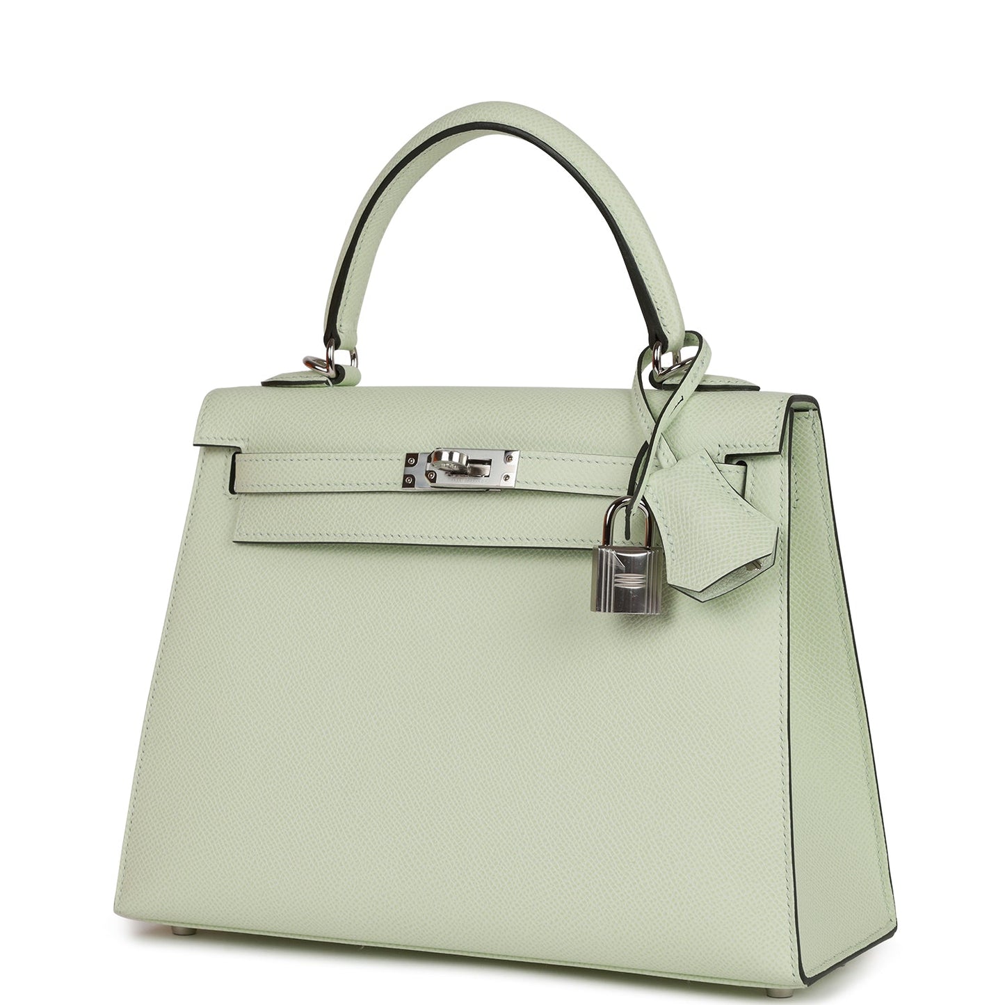 Hermes Kelly 25 Sellier Vert Fizz Epsom Palladium Hardware