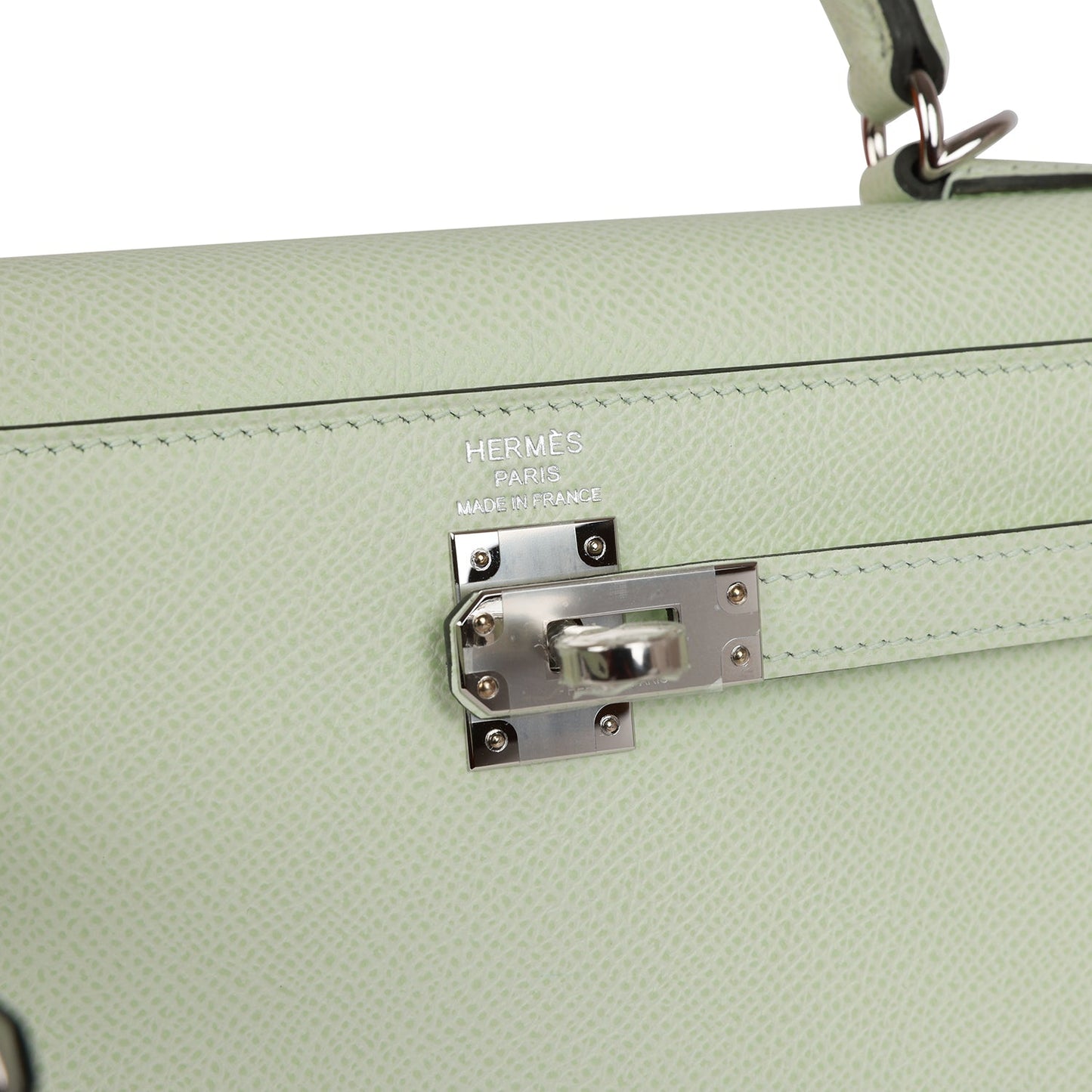 Hermes Kelly 25 Sellier Vert Fizz Epsom Palladium Hardware