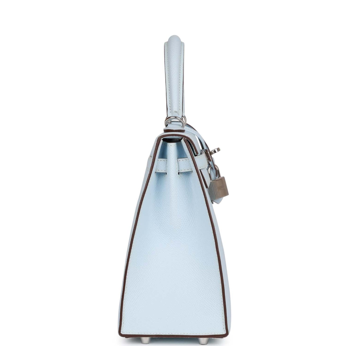 Hermes Kelly 25 Sellier Bleu Brume Epsom Palladium Hardware