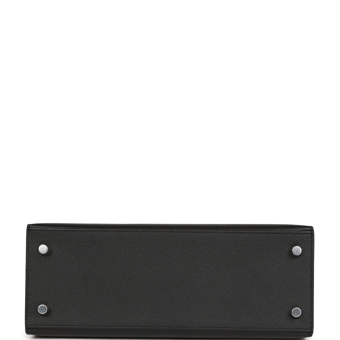 Hermes Kelly 25 Sellier Black Epsom Palladium Hardware