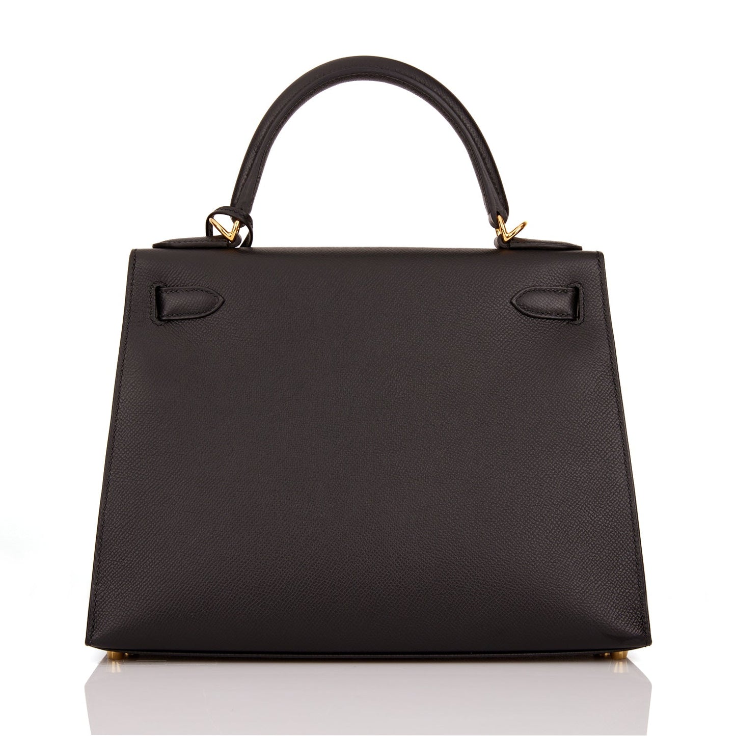 Hermes Kelly 28 Sellier Black Epsom Gold Hardware