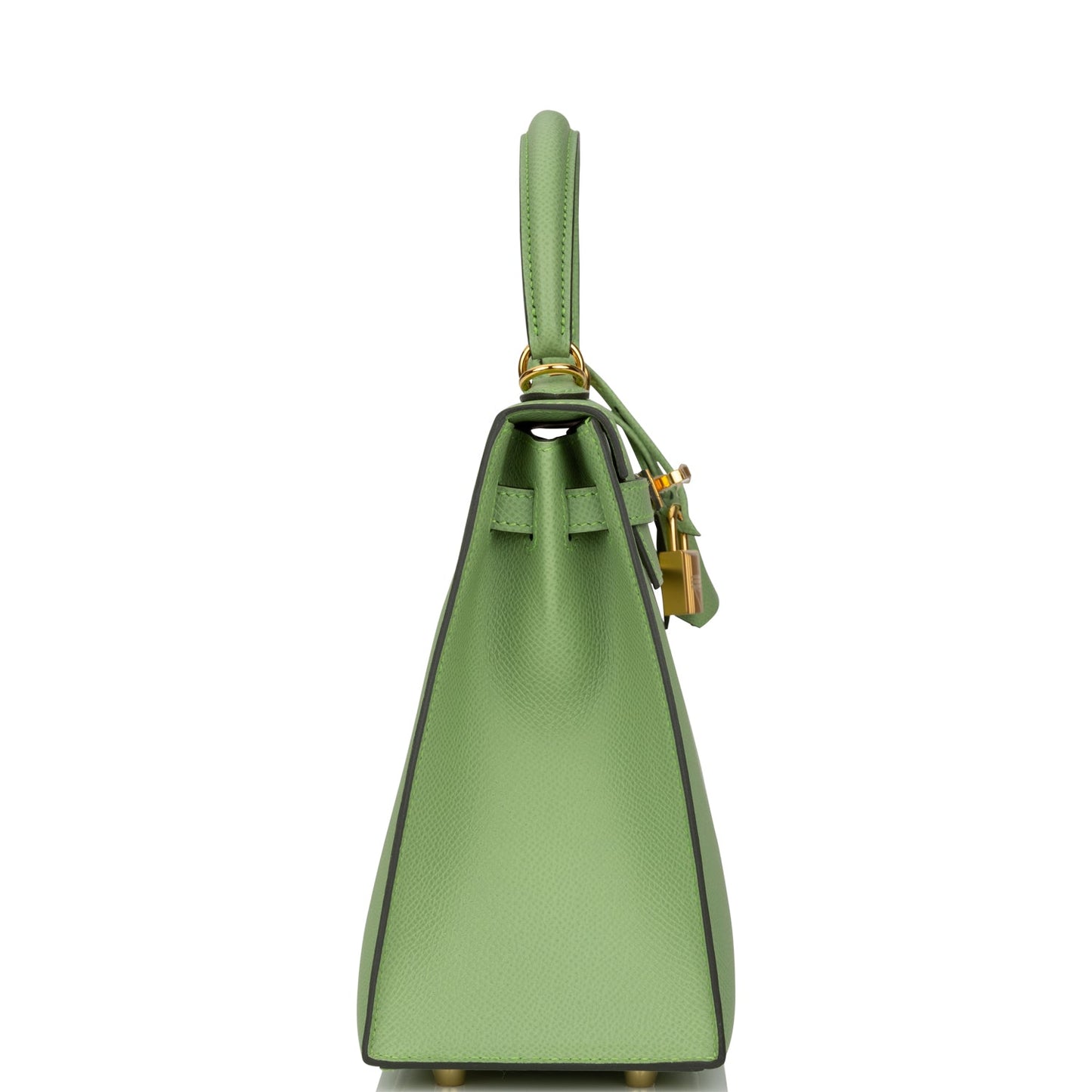 Hermes Kelly 25 Sellier Vert Criquet Epsom Gold Hardware