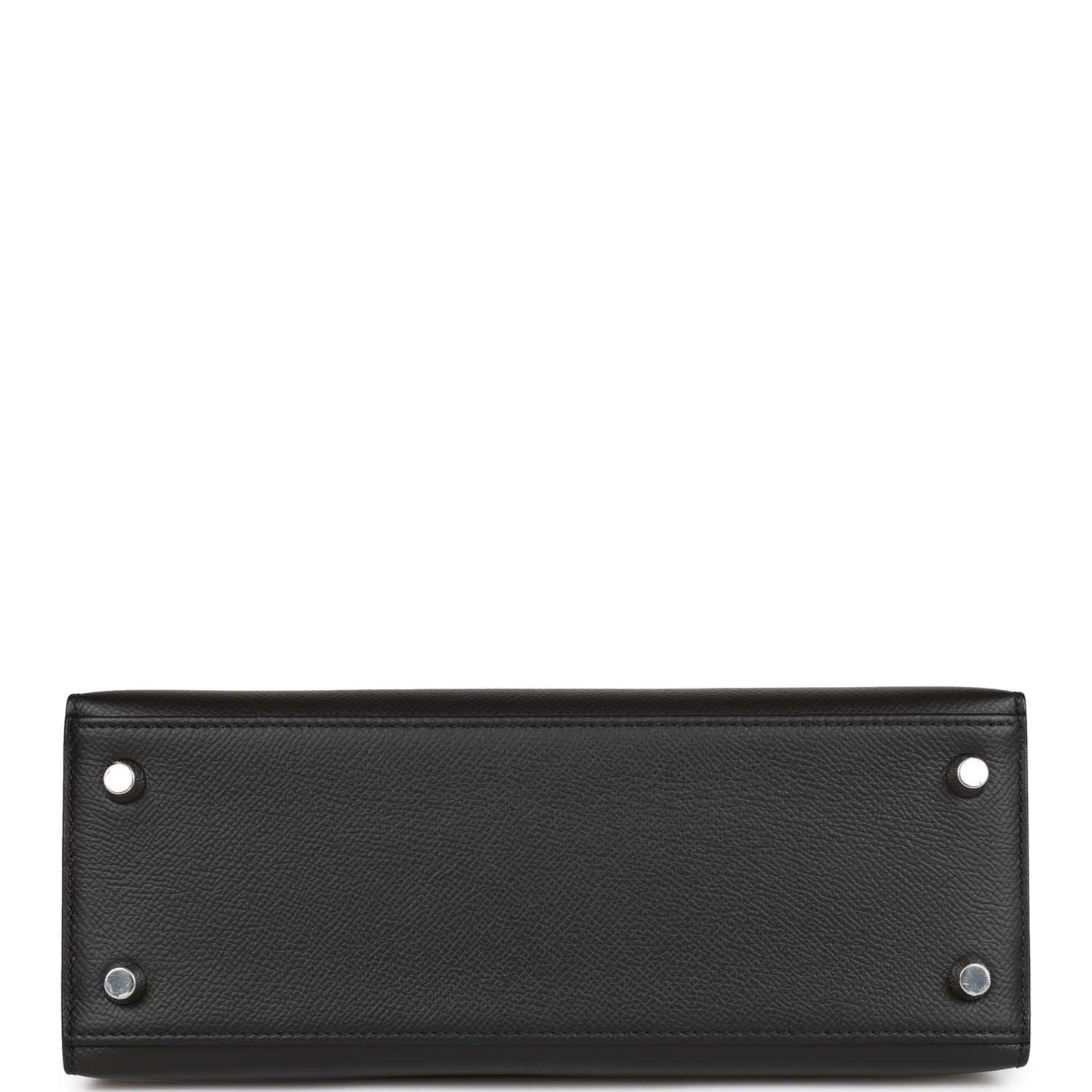 Hermes Kelly 25 Sellier Black Epsom Palladium Hardware