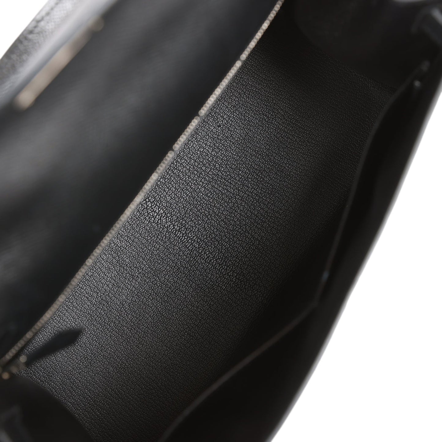 Hermes Kelly 28 Sellier Black Epsom Palladium Hardware
