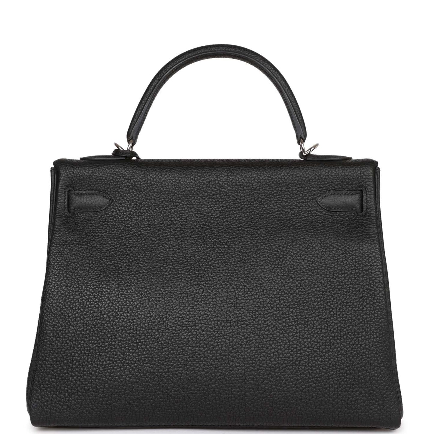 Hermes Kelly 32 Retourne Black Togo Palladium Hardware