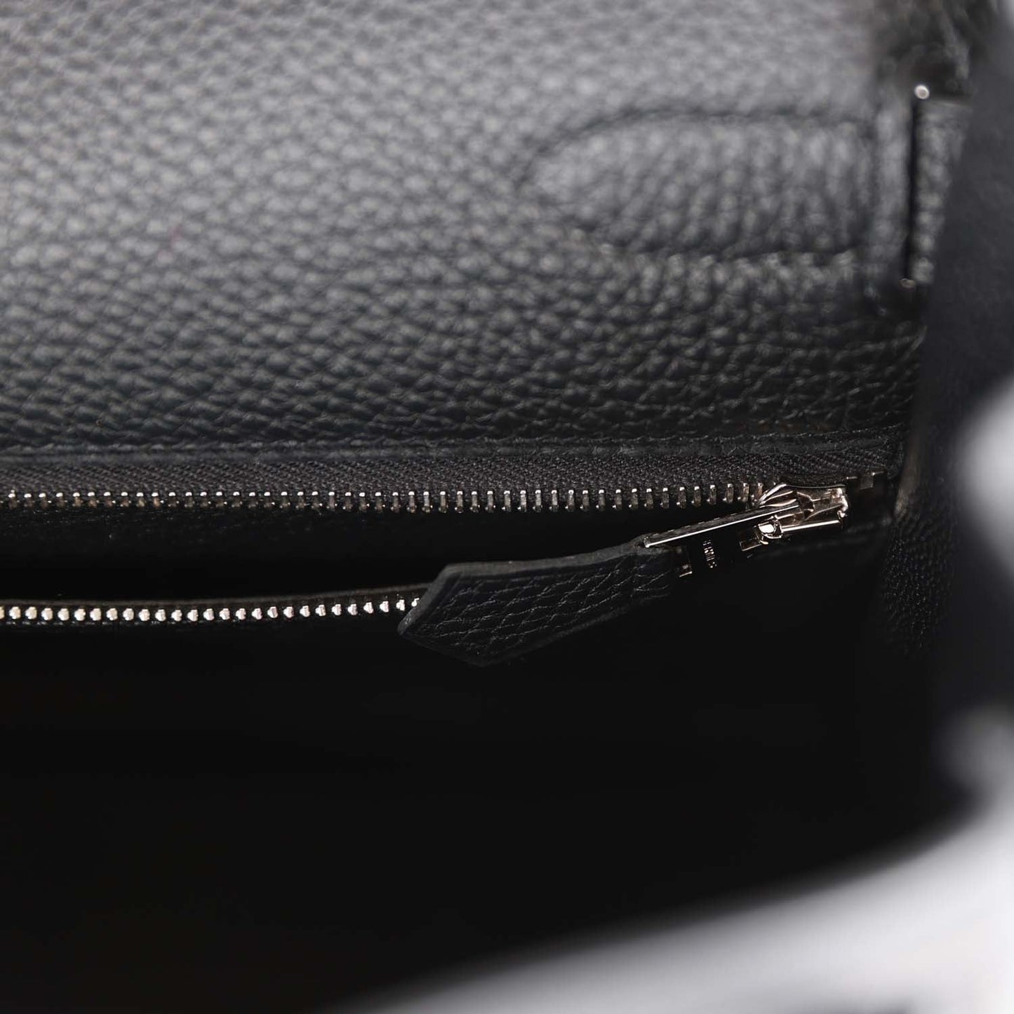 Hermes Kelly 32 Retourne Black Togo Palladium Hardware