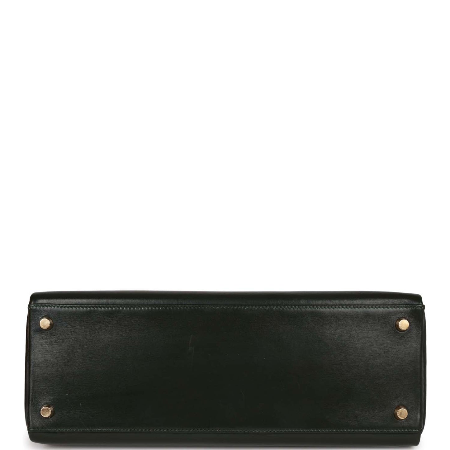 Hermes Kelly 32 Retourne Vert Fonce Box Gold Hardware