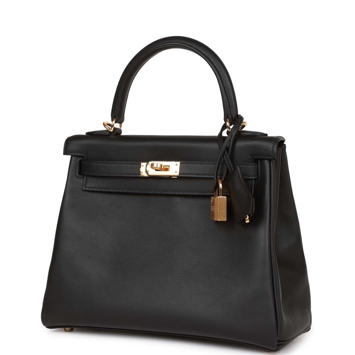 Hermes Kelly 25 Retourne Black Swift Gold Hardware