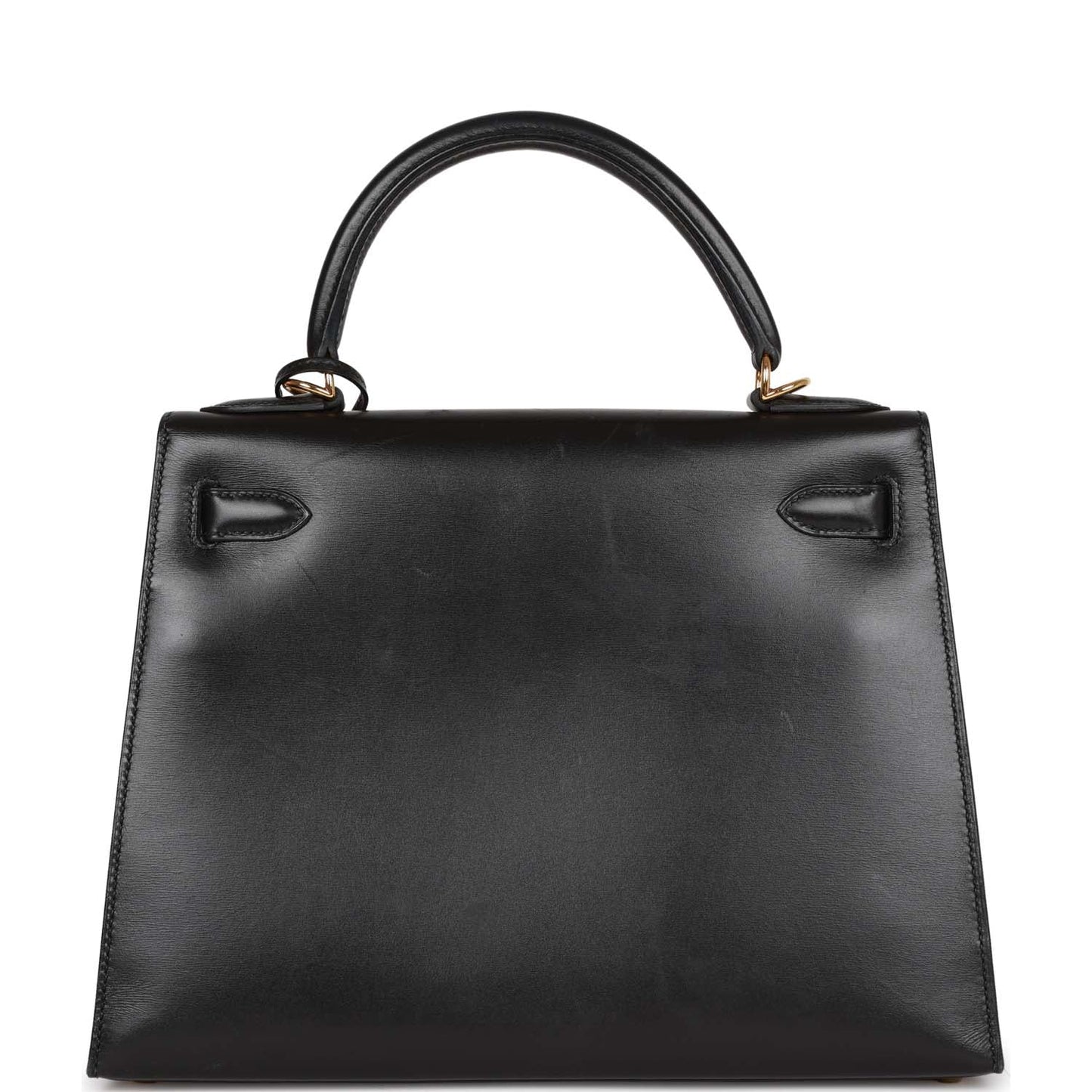 Hermes Kelly 28 Sellier Black Box Gold Hardware
