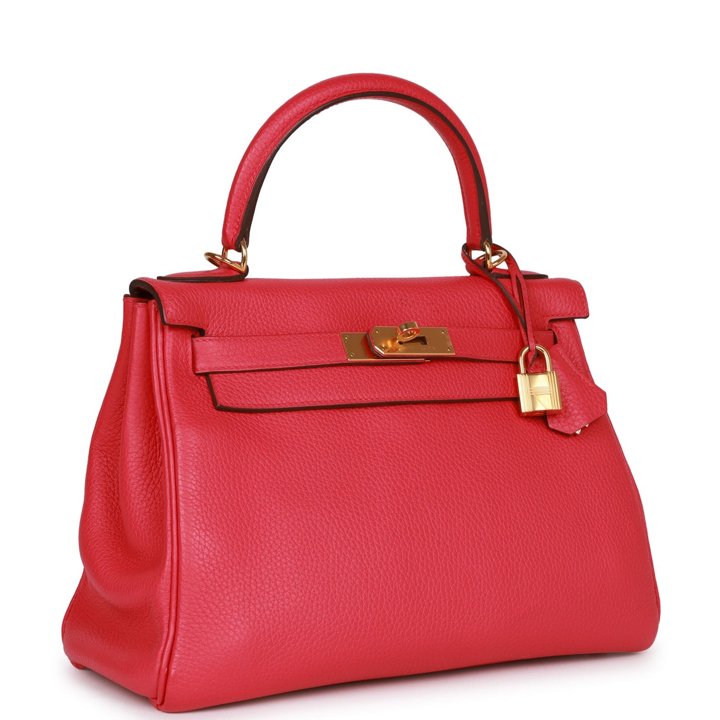 Hermes Kelly 28 Retourne Rose Extreme Clemence Gold Hardware