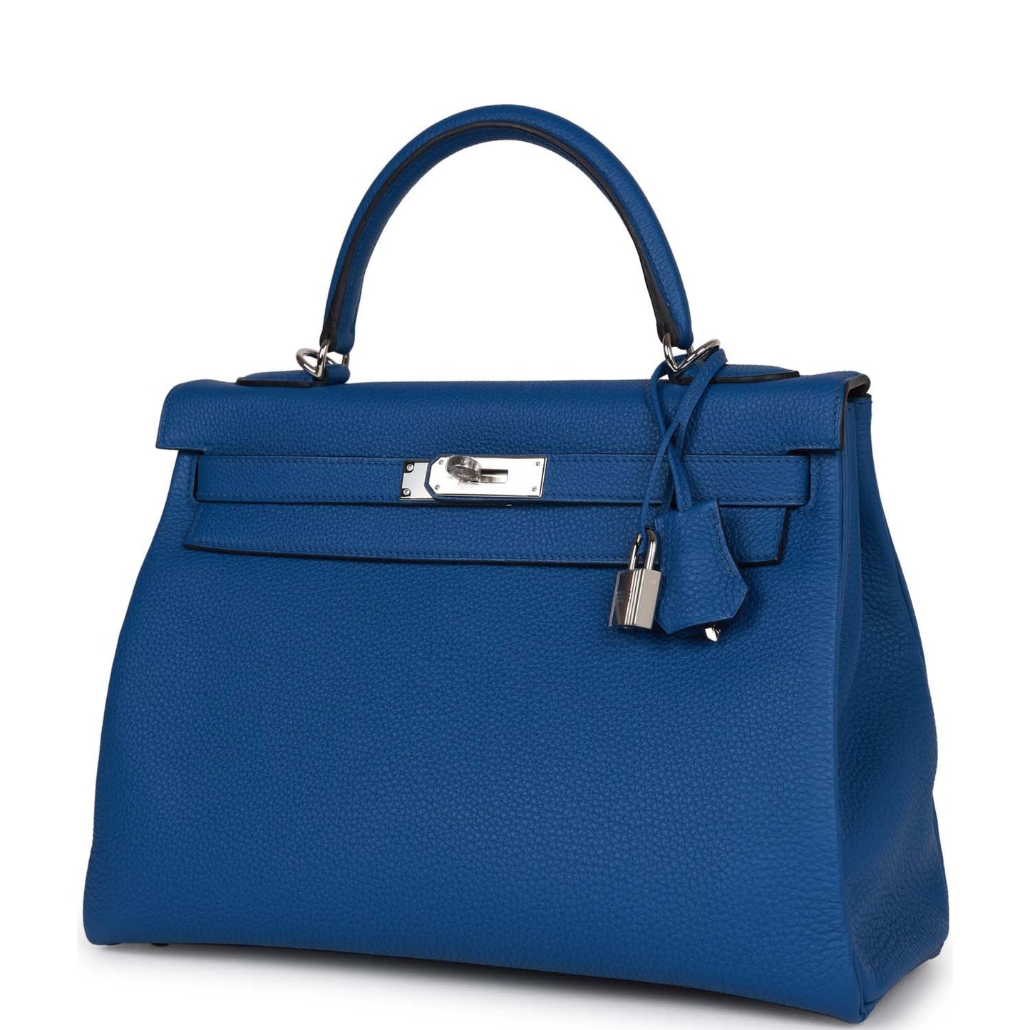 Hermes Kelly 32 Retourne Bleu France Togo Palladium Hardware