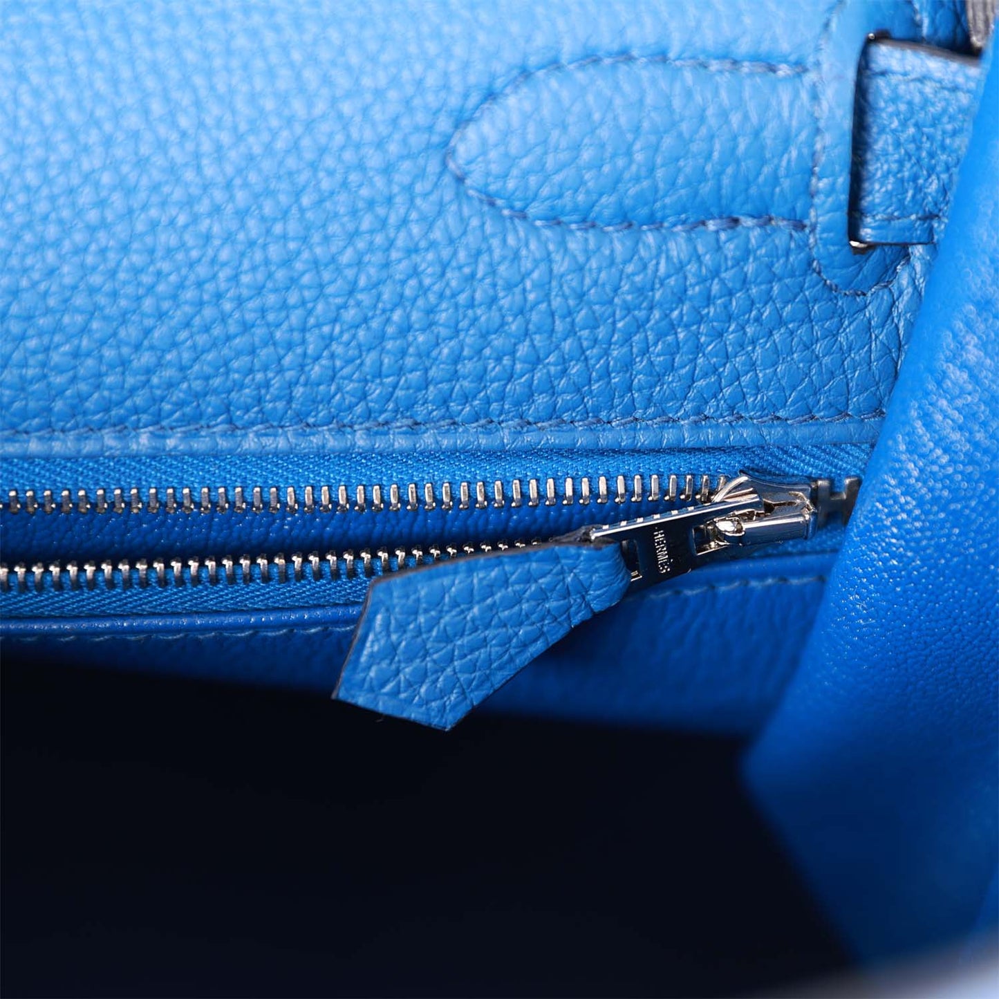 Hermes Kelly 32 Retourne Bleu France Togo Palladium Hardware