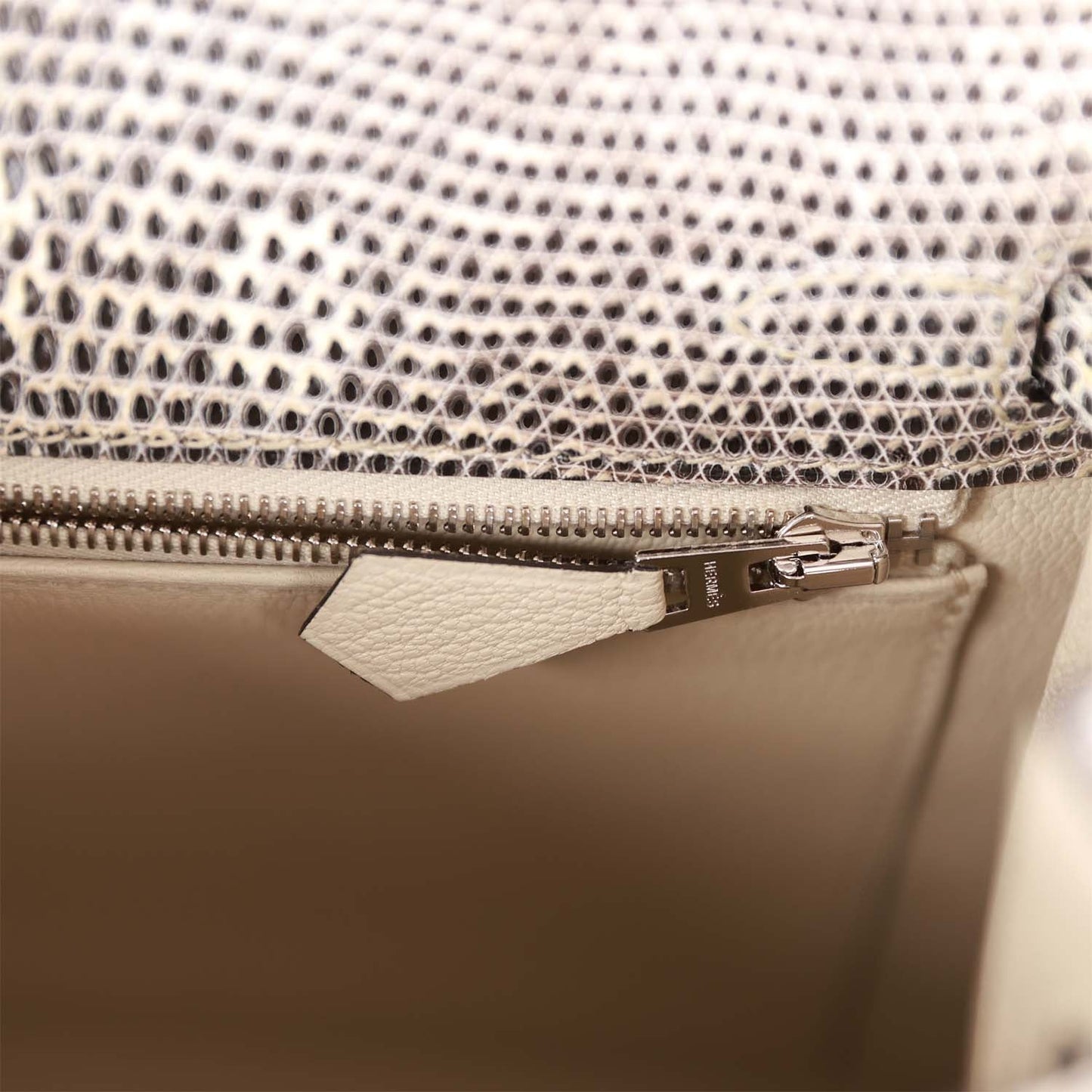 Hermes Kelly 25 Sellier Ombre Veranus Salvator Lizard Palladium Hardware