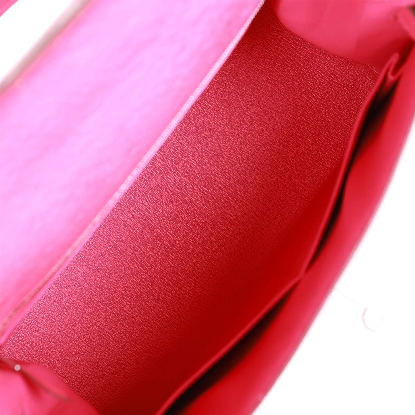Hermes Kelly 28 Sellier Rose Tyrien Ostrich Palladium Hardware