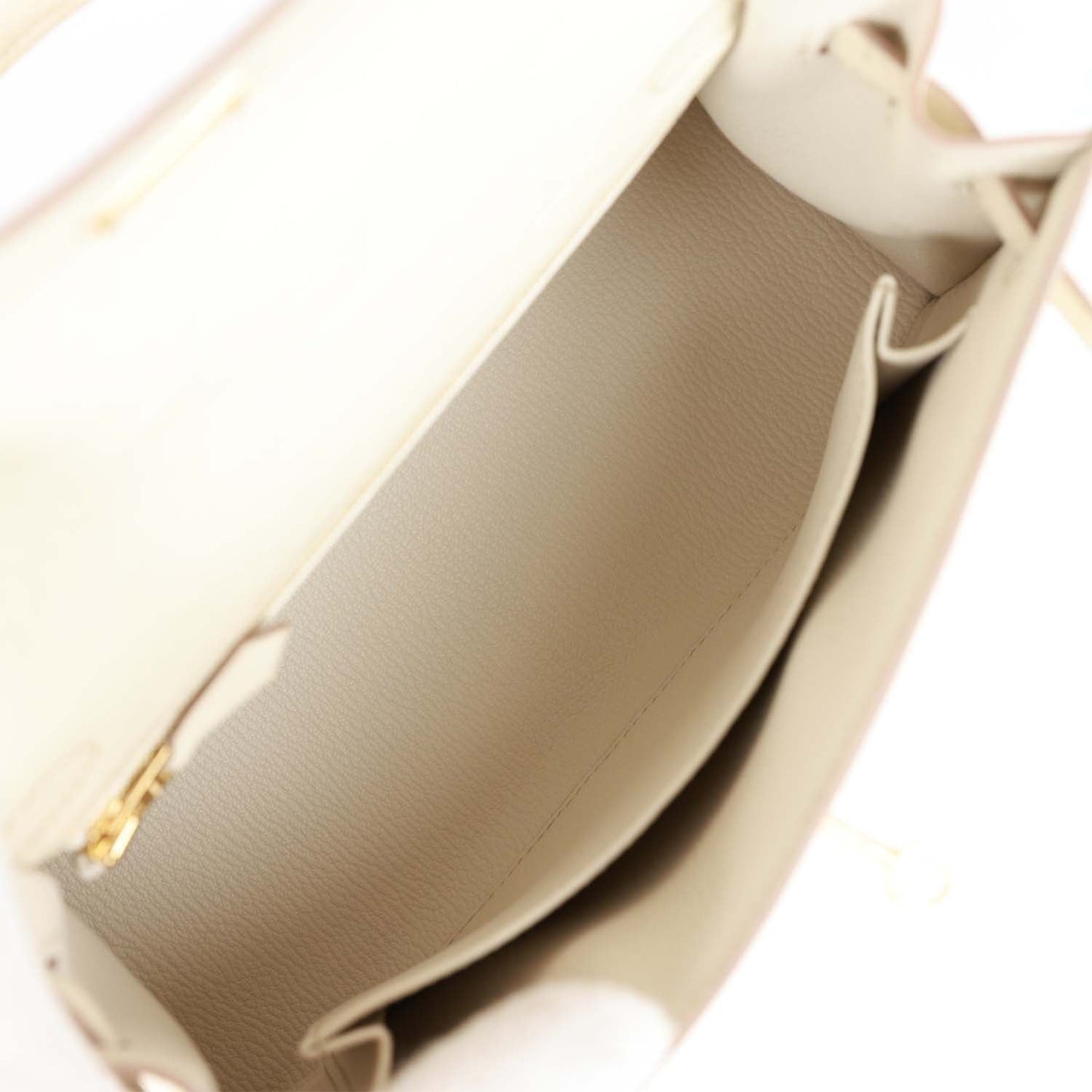 Hermes Kelly 25 Sellier Beton Ostrich Gold Hardware