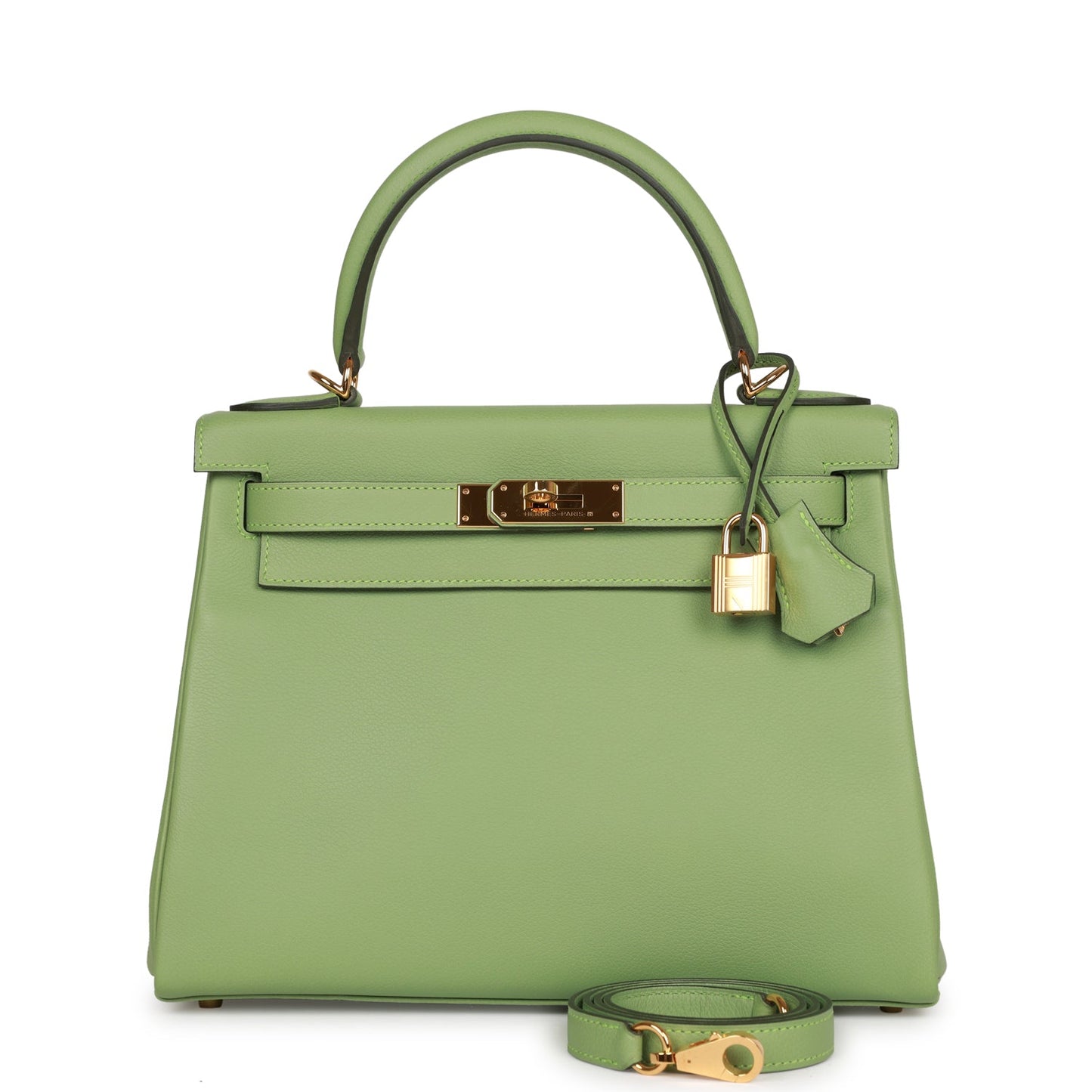 Hermes Kelly 28 Retourne Vert Criquet Evercolor Gold Hardware