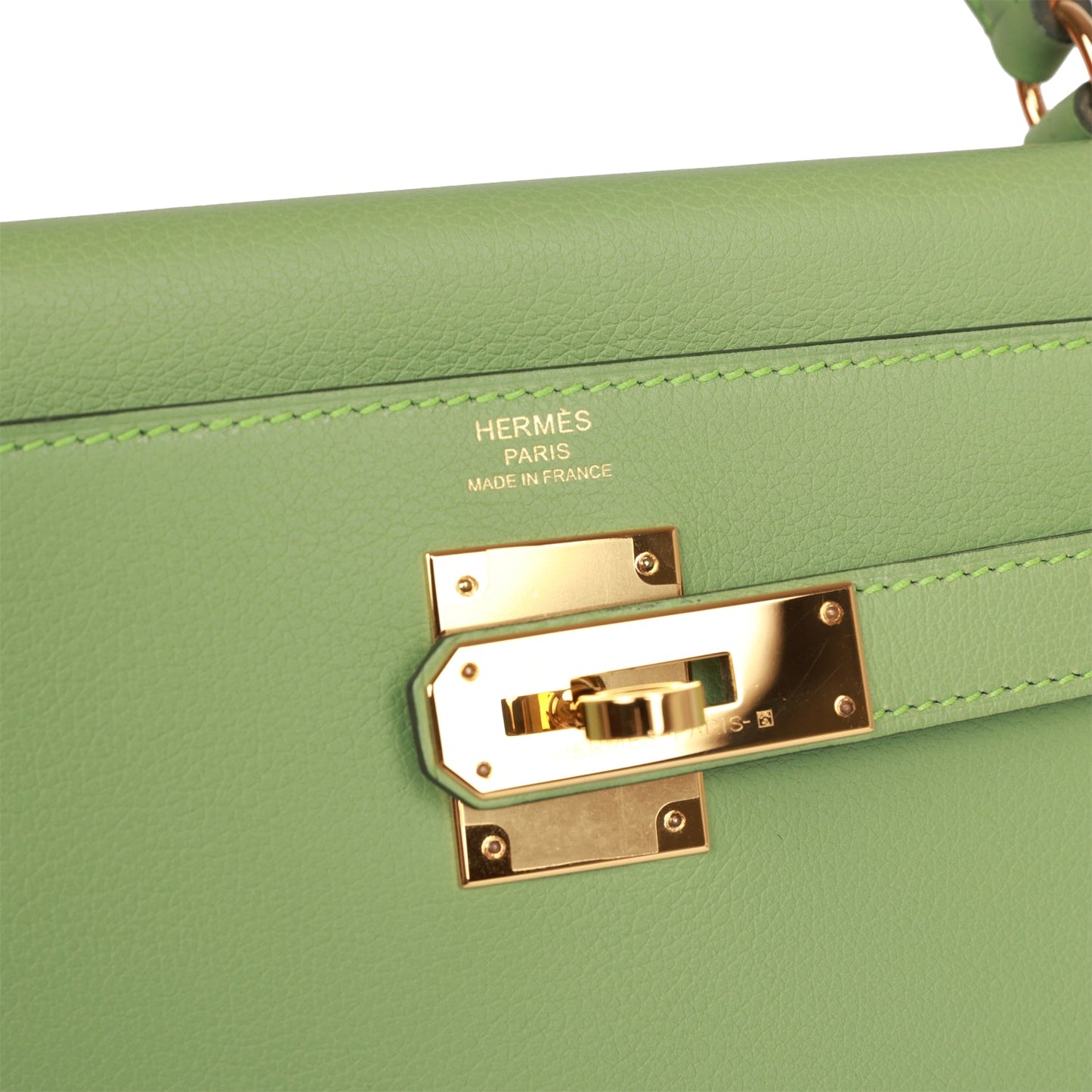 Hermes Kelly 28 Retourne Vert Criquet Evercolor Gold Hardware