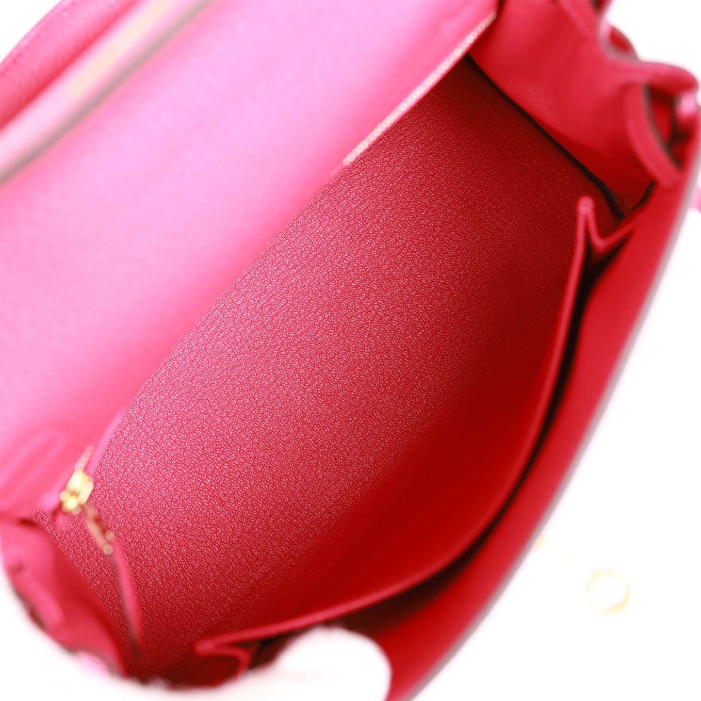 Hermes Kelly 25 Retourne Framboise Togo Gold Hardware