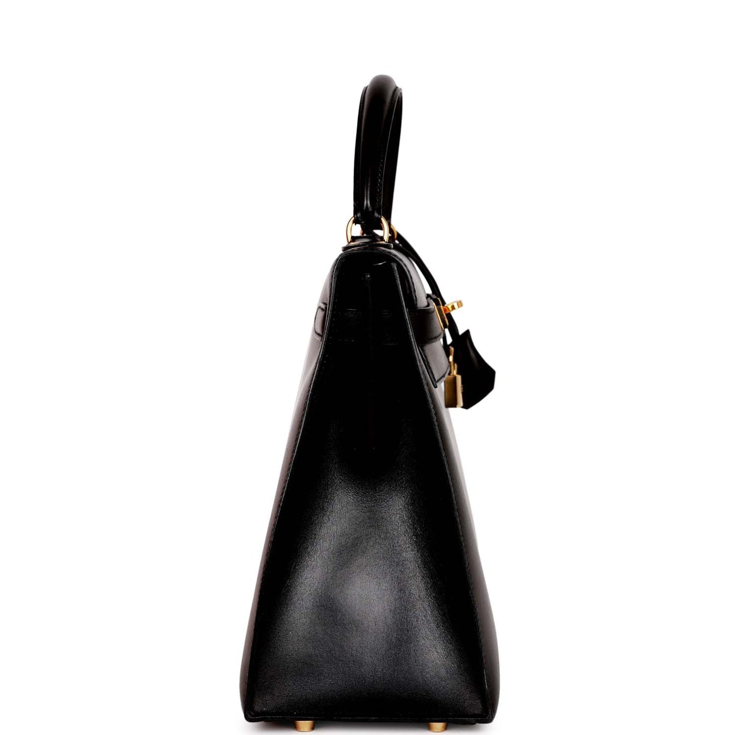 Hermes Kelly 32 Sellier Black Box Gold Hardware