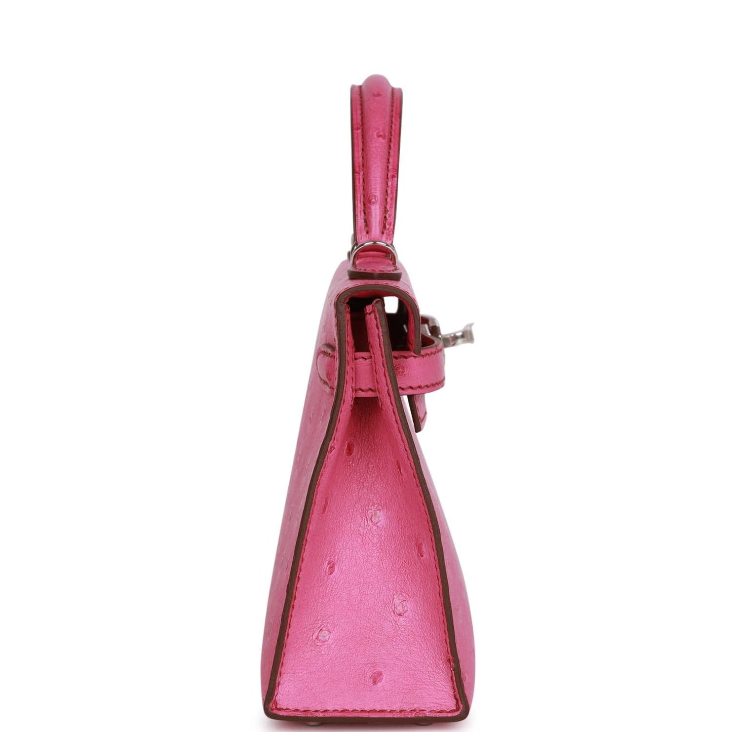 Hermes Kelly 20 Sellier Fuchsia Ostrich Palladium Hardware