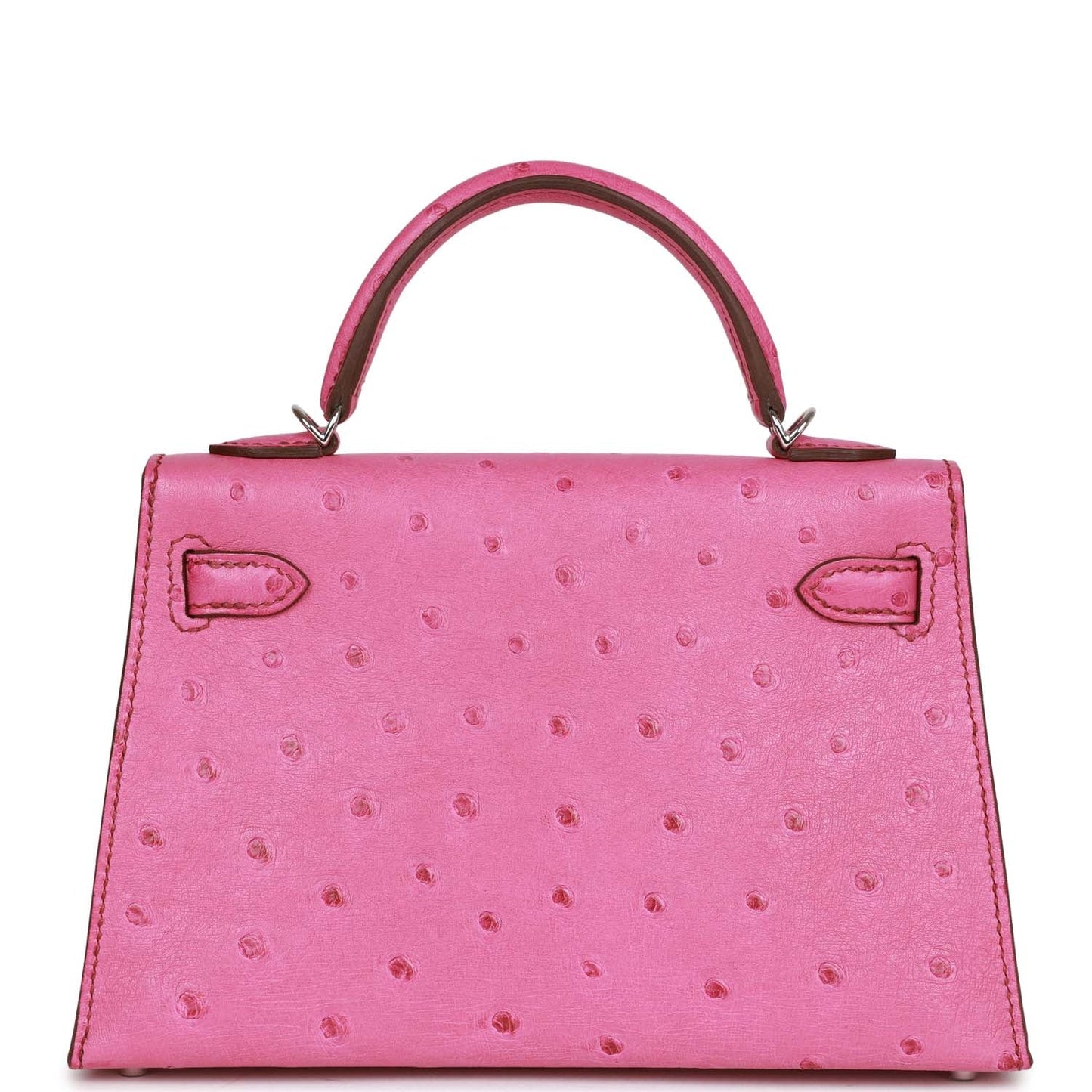 Hermes Kelly 20 Sellier Fuchsia Ostrich Palladium Hardware