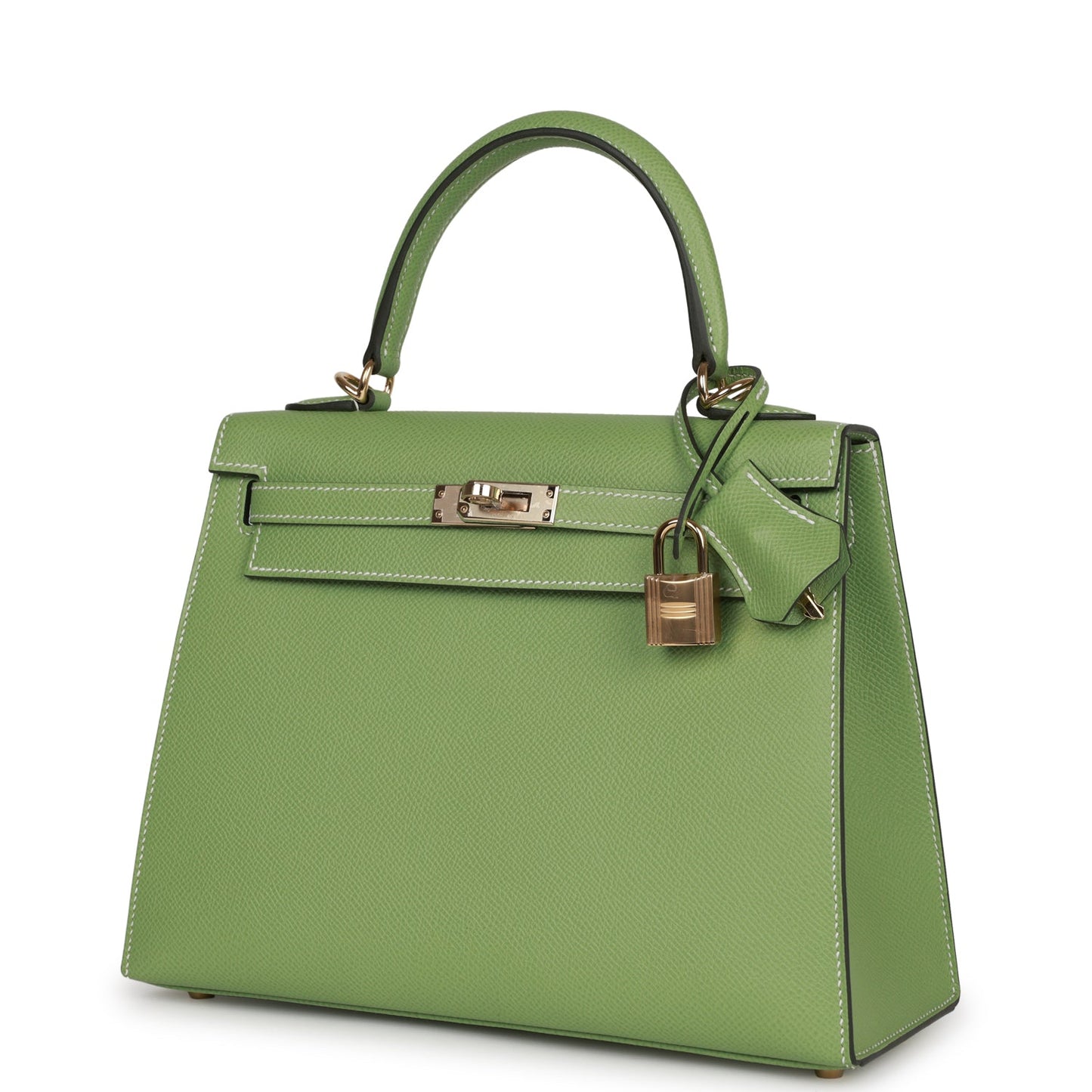 Hermes Special Order (HSS) Kelly 25 Sellier Vert Criquet Epsom Permabrass Hardware
