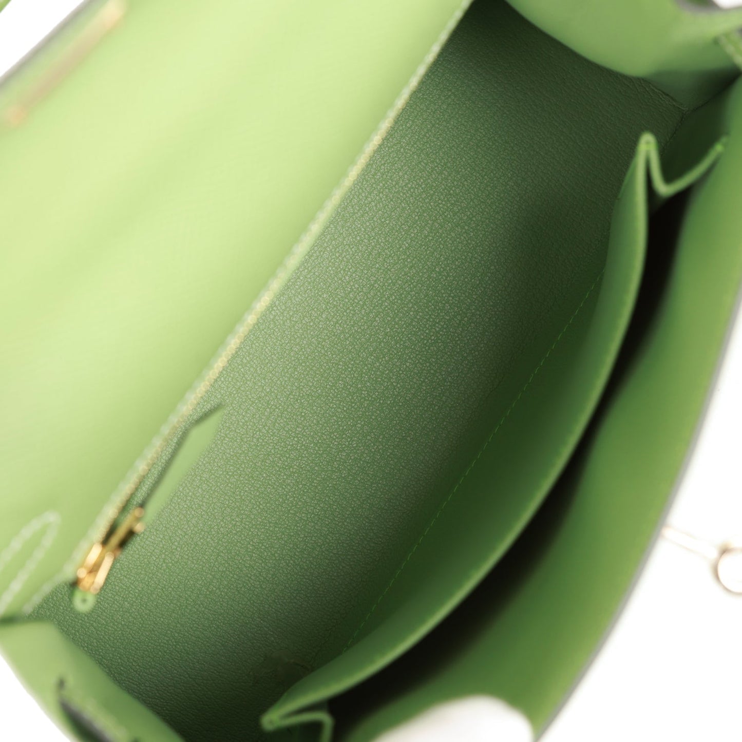 Hermes Special Order (HSS) Kelly 25 Sellier Vert Criquet Epsom Permabrass Hardware