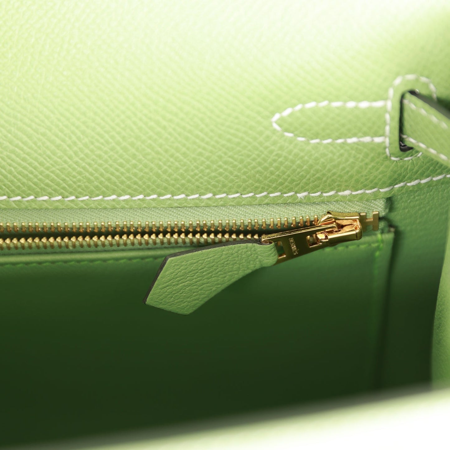 Hermes Special Order (HSS) Kelly 25 Sellier Vert Criquet Epsom Permabrass Hardware