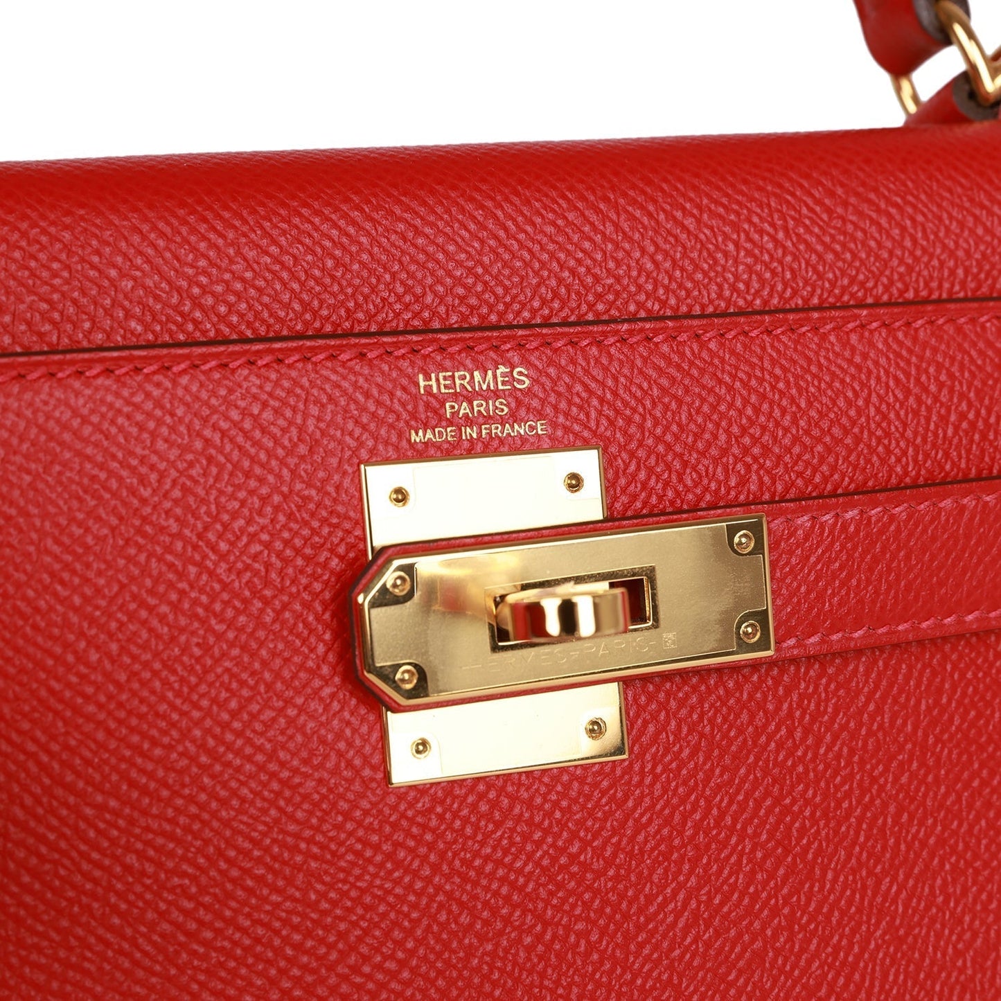Hermes Kelly 28 Sellier Rouge Casaque Epsom Gold Hardware