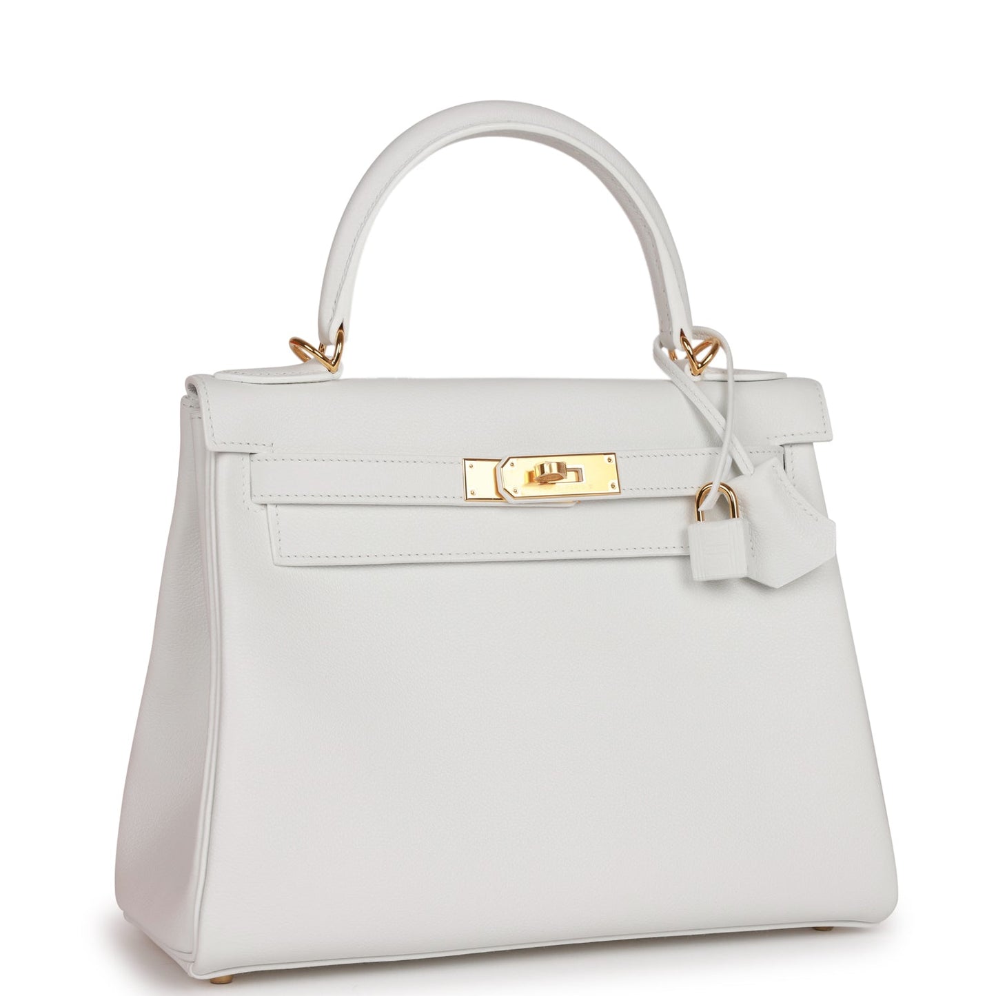Hermes Kelly 28 Retourne New White Evercolor Gold Hardware