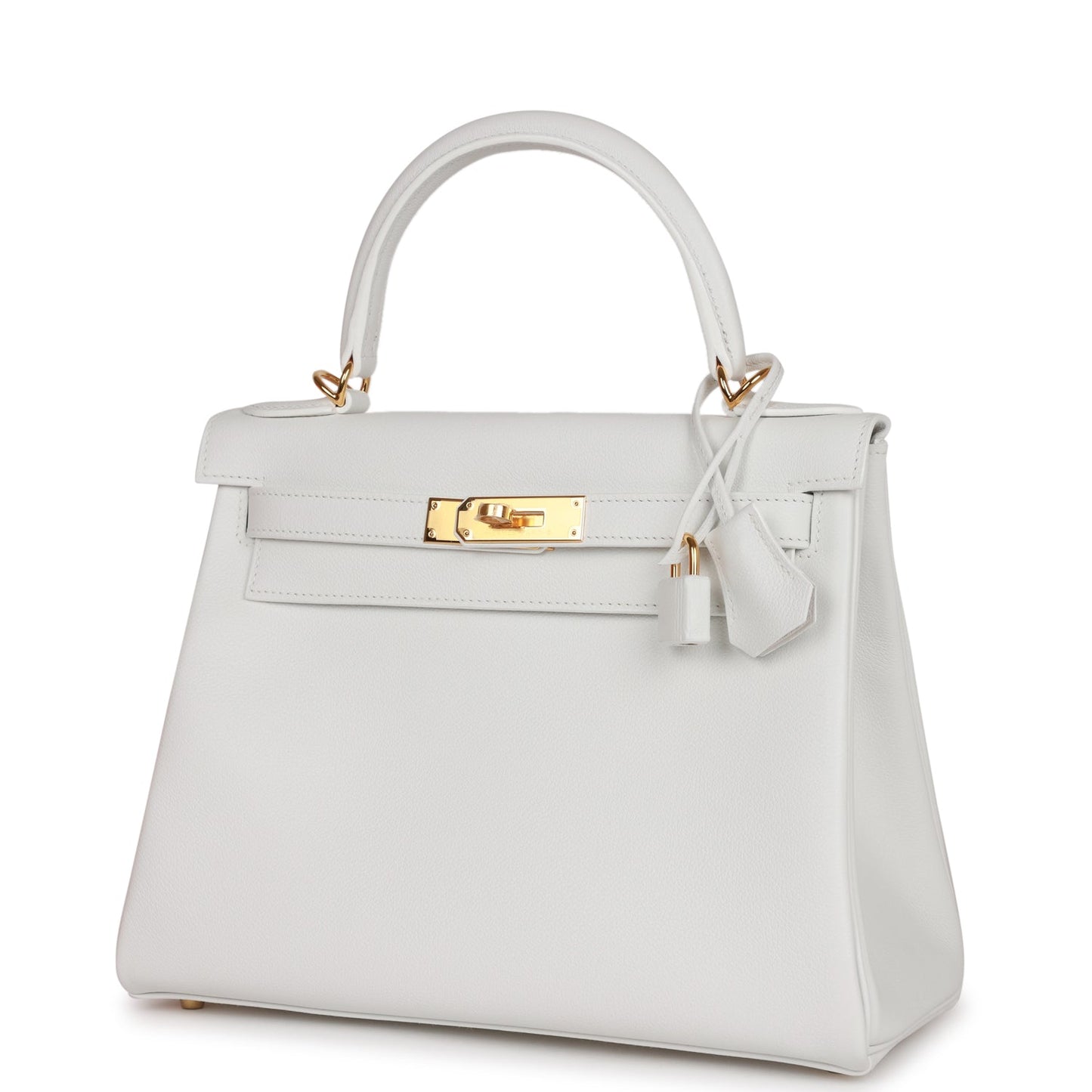 Hermes Kelly 28 Retourne New White Evercolor Gold Hardware