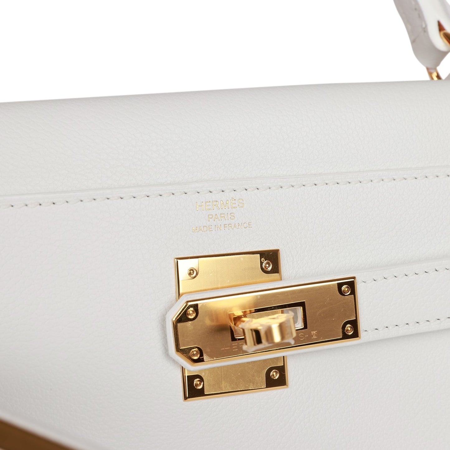 Hermes Kelly 28 Retourne New White Evercolor Gold Hardware