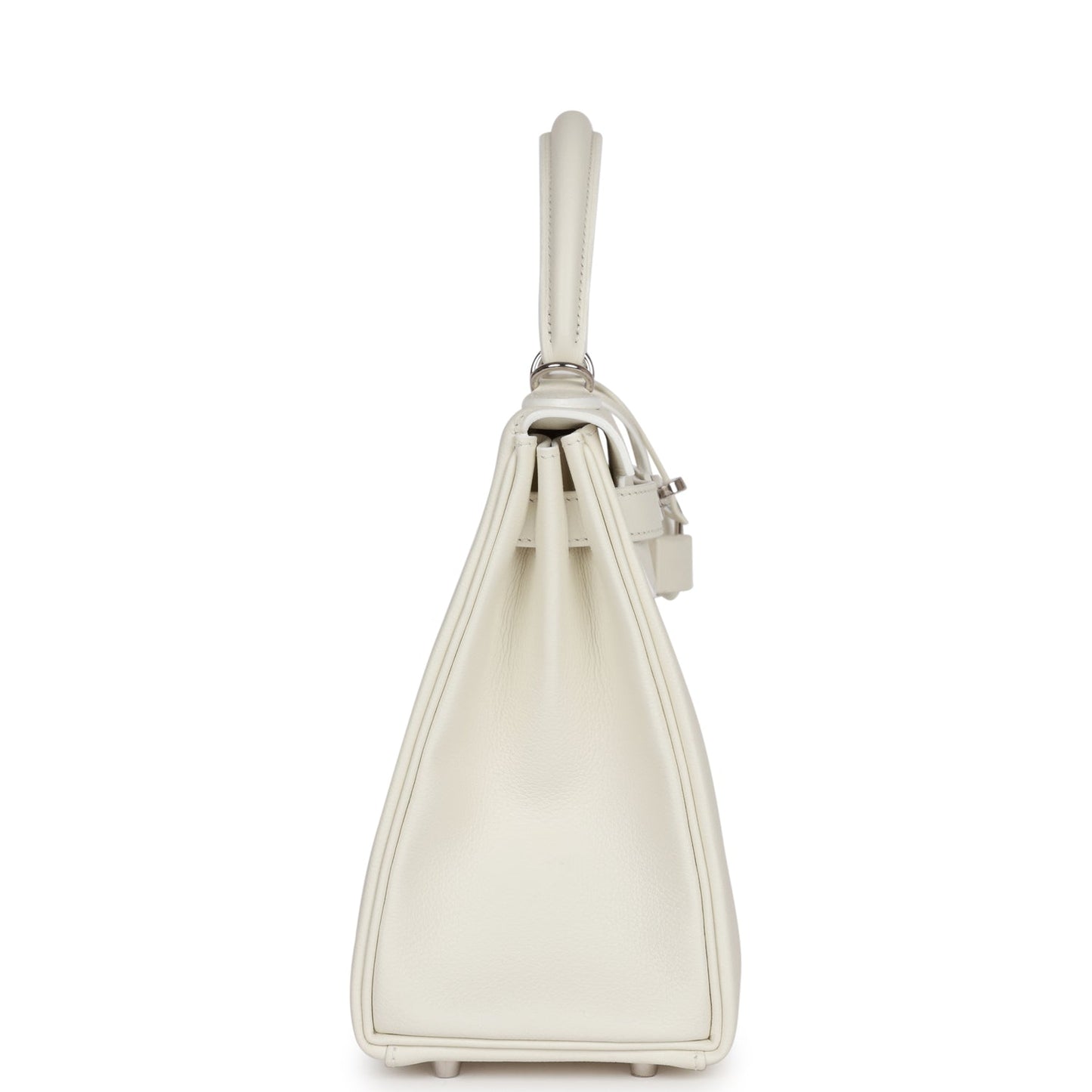 Hermes Kelly 28 Retourne White Evercolor Palladium Hardware
